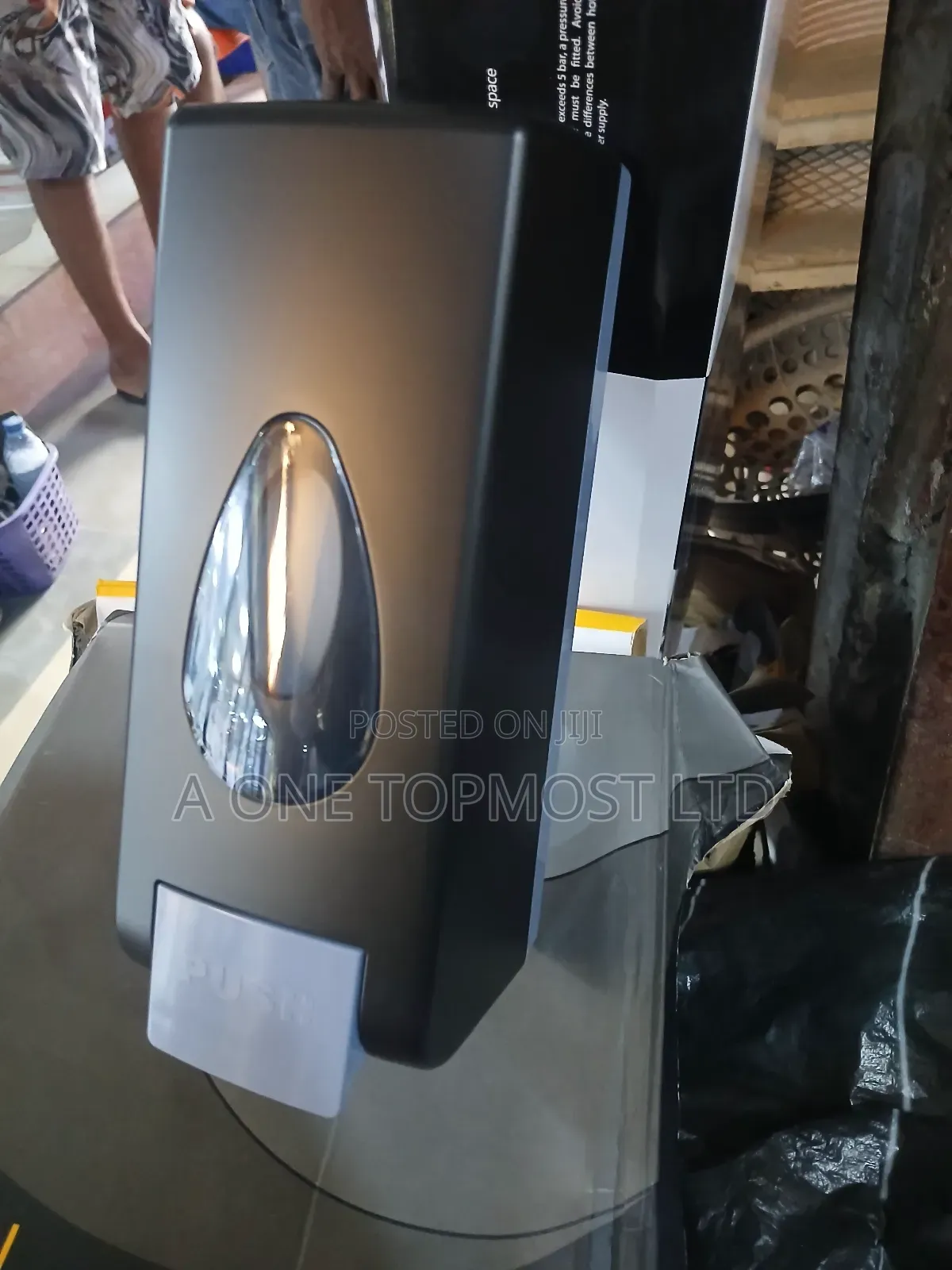 Black Push Manual Soap Dispenser
