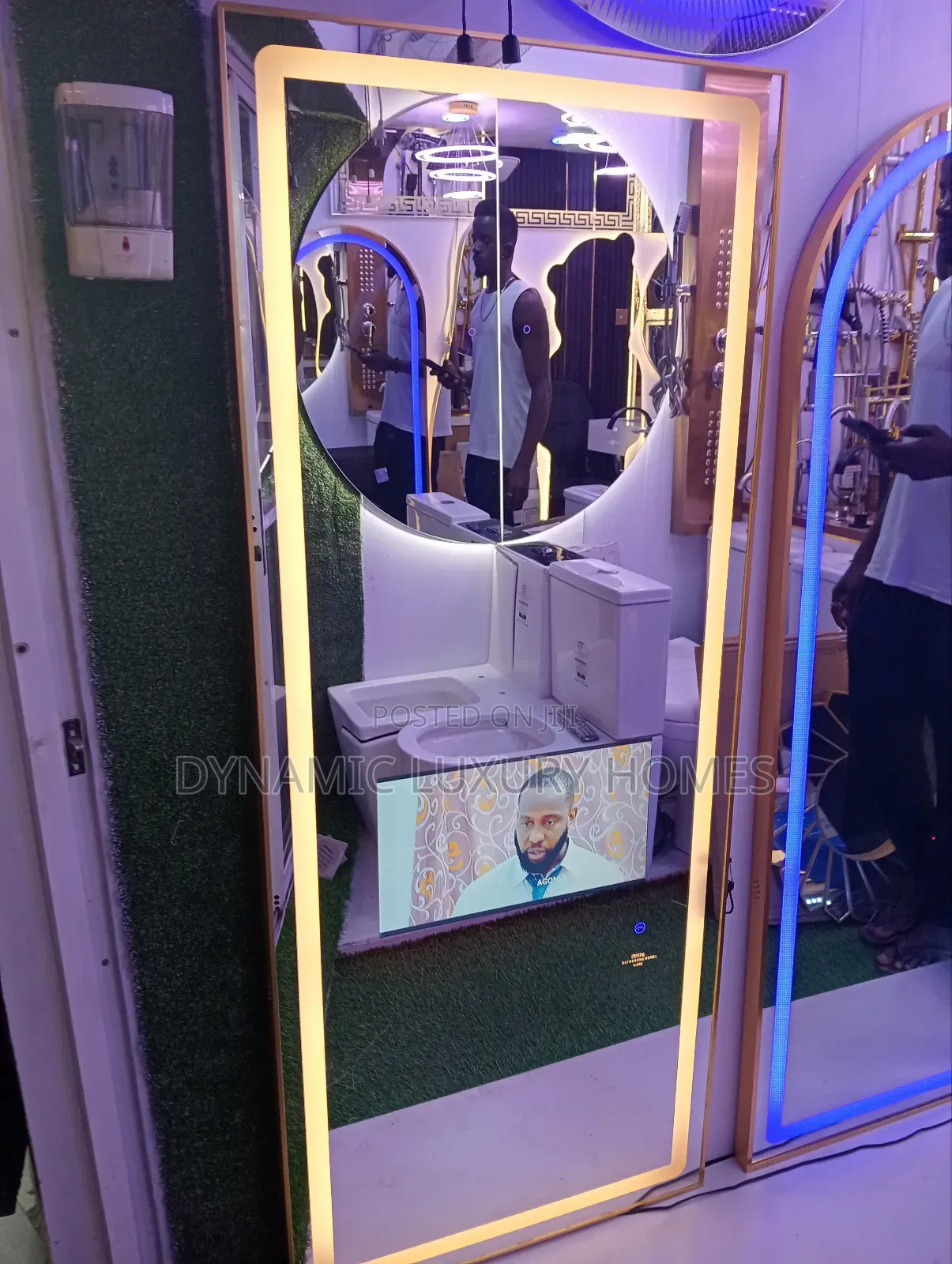Luxury Frame Led Sensor Mirror With Unique Television 170*70