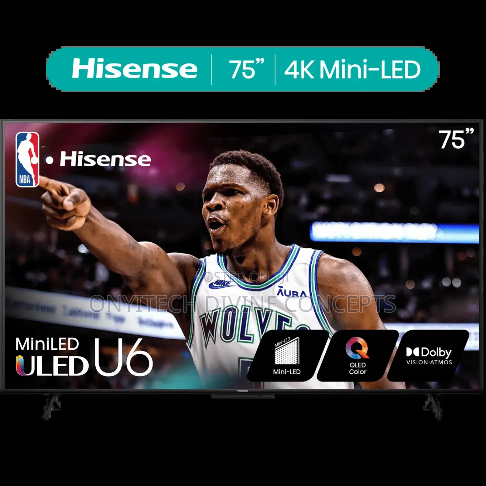 75 Inches Hisense Smart TVS U6 Pro