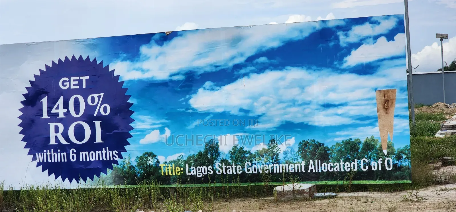 C of O Land Opp Lekki Int'l Airport