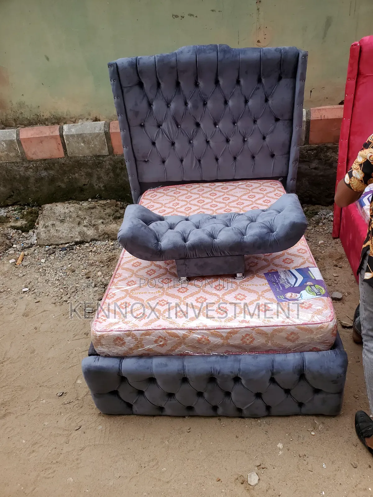 4.5 by 6 Quality Upholstery Bedframe