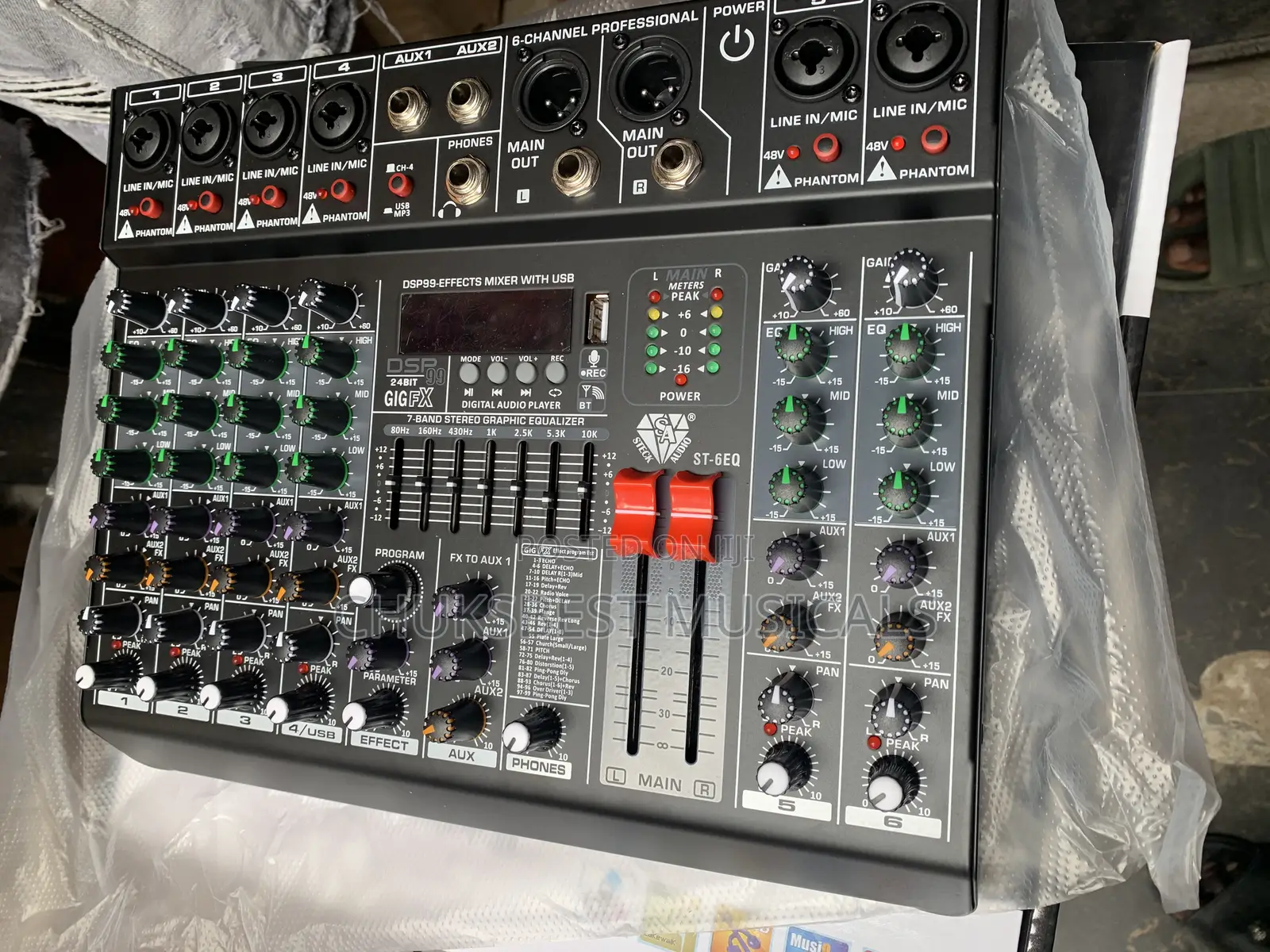Professional Audio 6 Channel Mixer