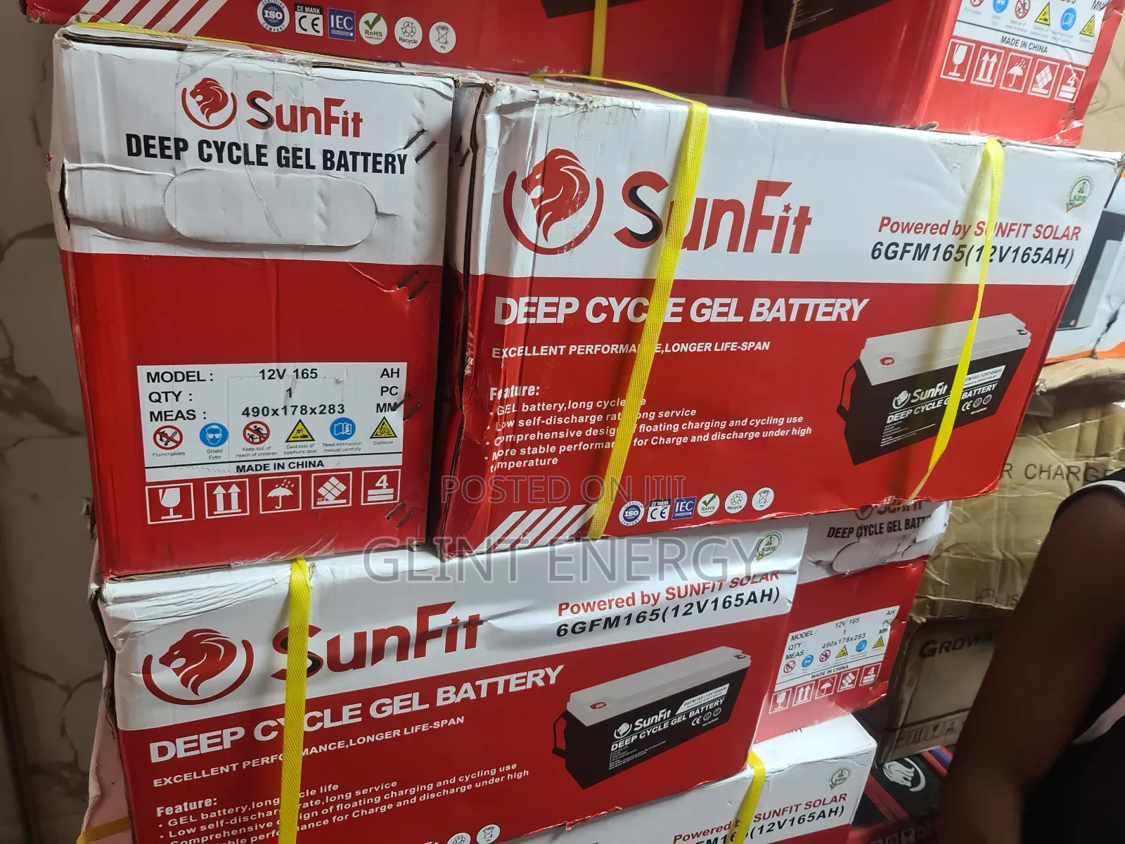 163ah 12v Sunfit Gel Battery
