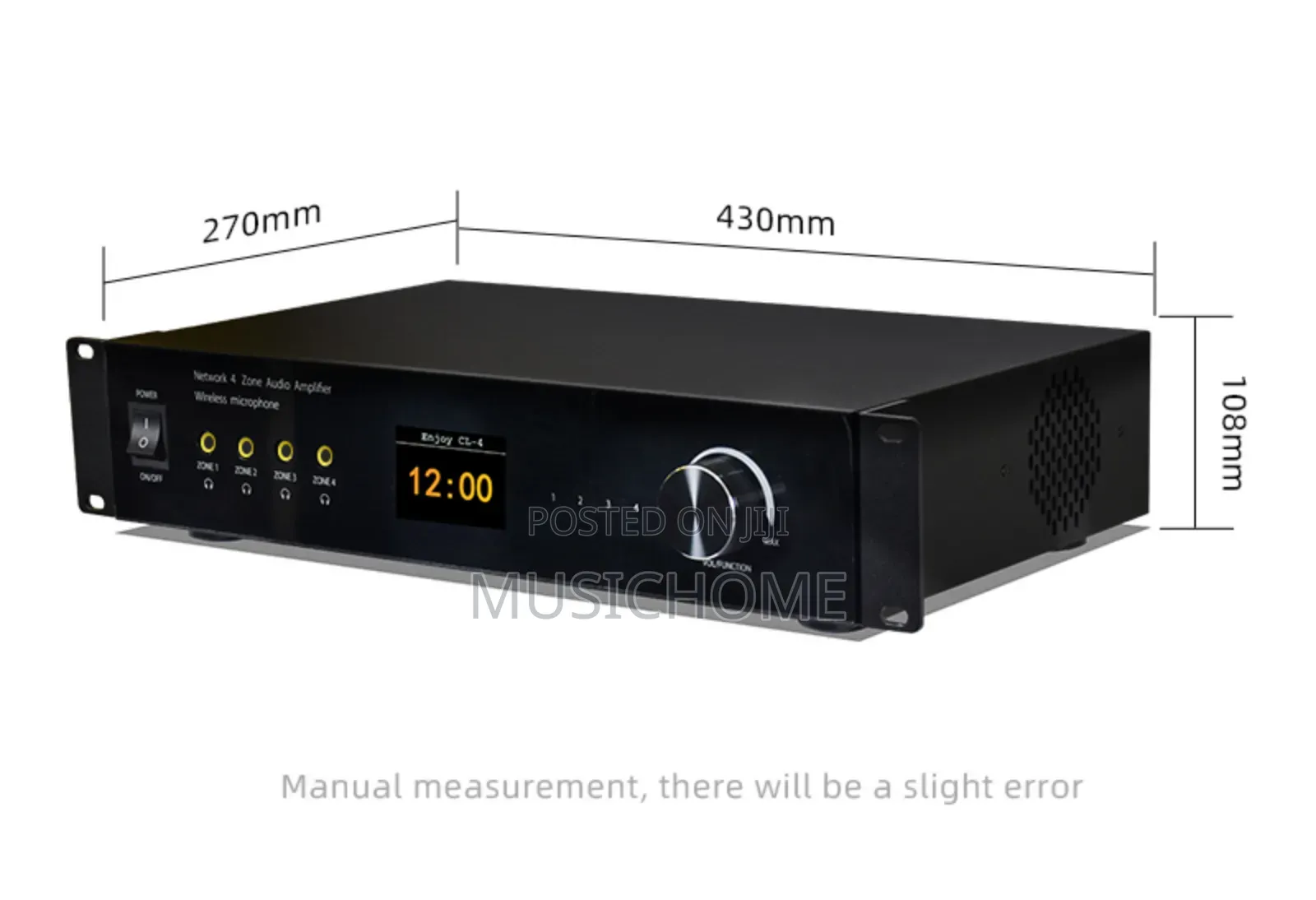 4 Zone Network Amplifier With Two Wireless Microphone