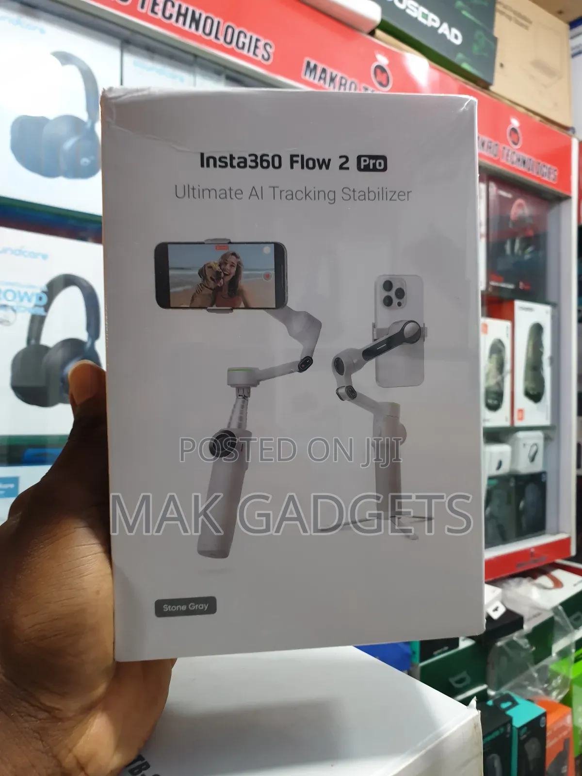 Insta360 Flow 2 Pro Grey - Foldable Ai Phone Gimbal
