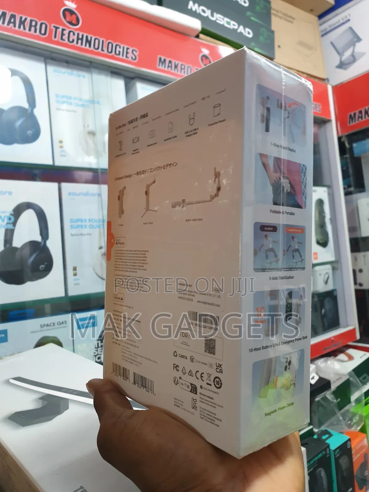 Insta360 Flow 2 Pro Grey - Foldable Ai Phone Gimbal