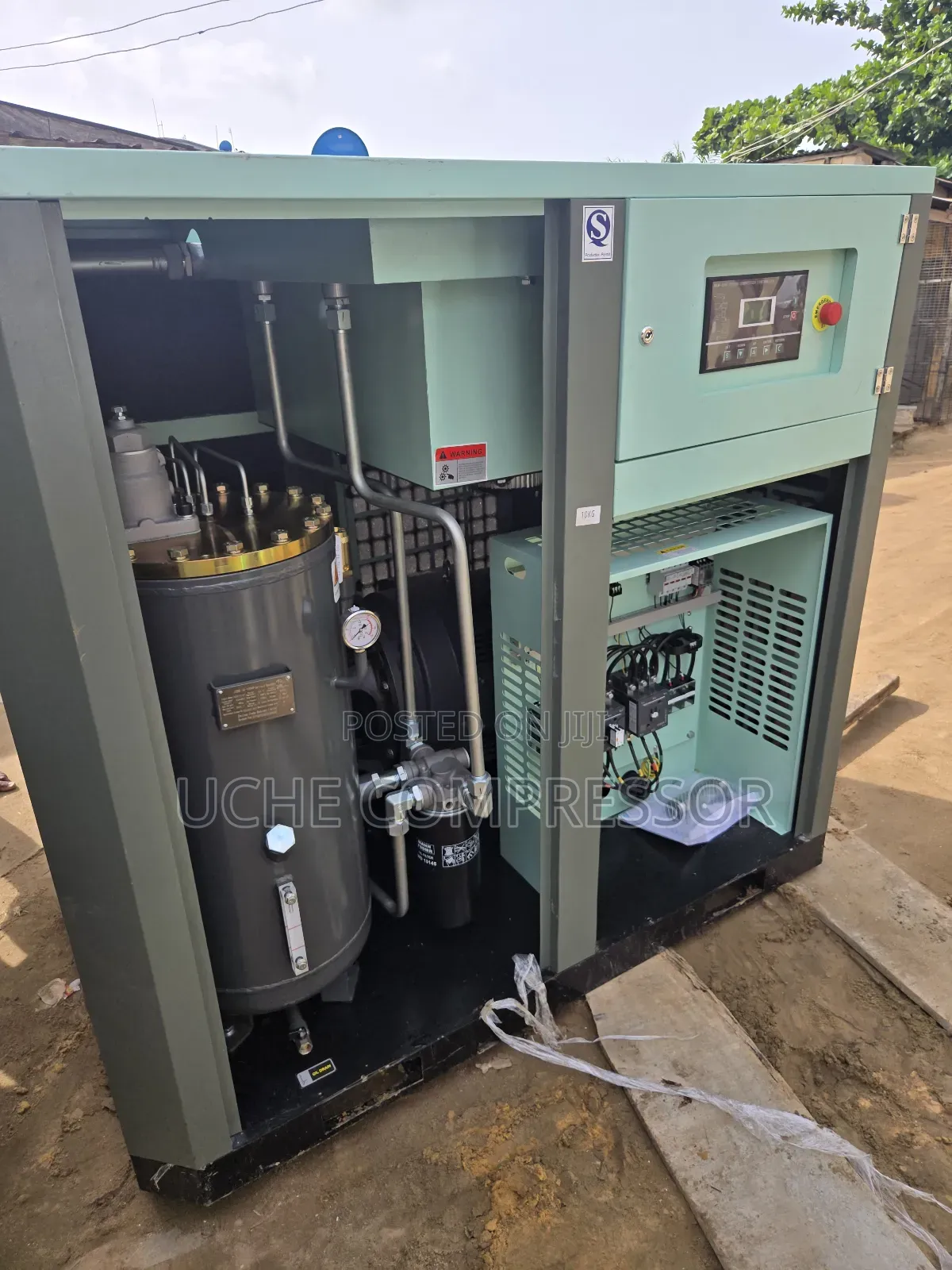 Screw Air Compressor  55kw 75hp 10bar Original One  ...