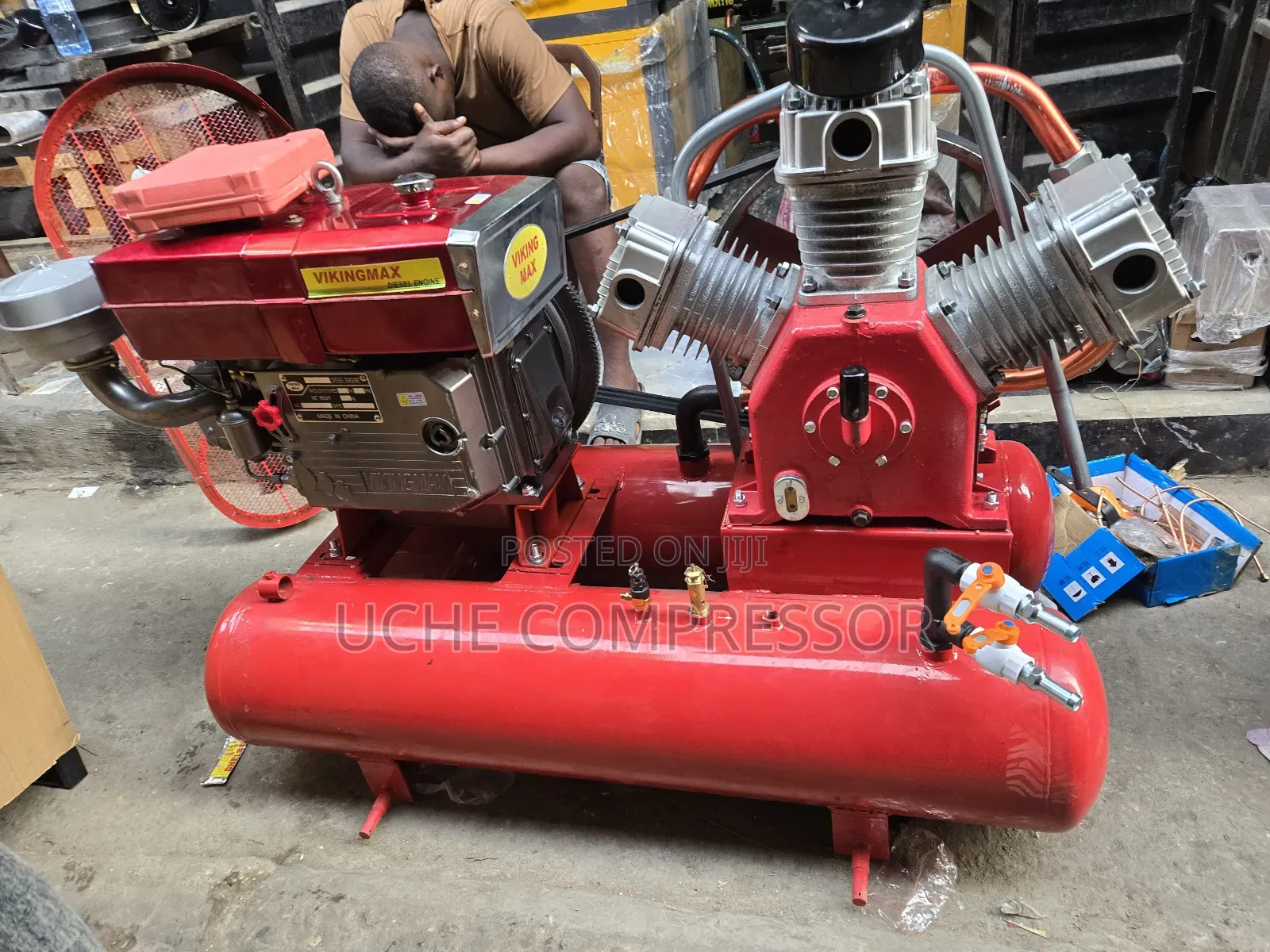 Industrial Mobile Air Compressor Double Tank Original One