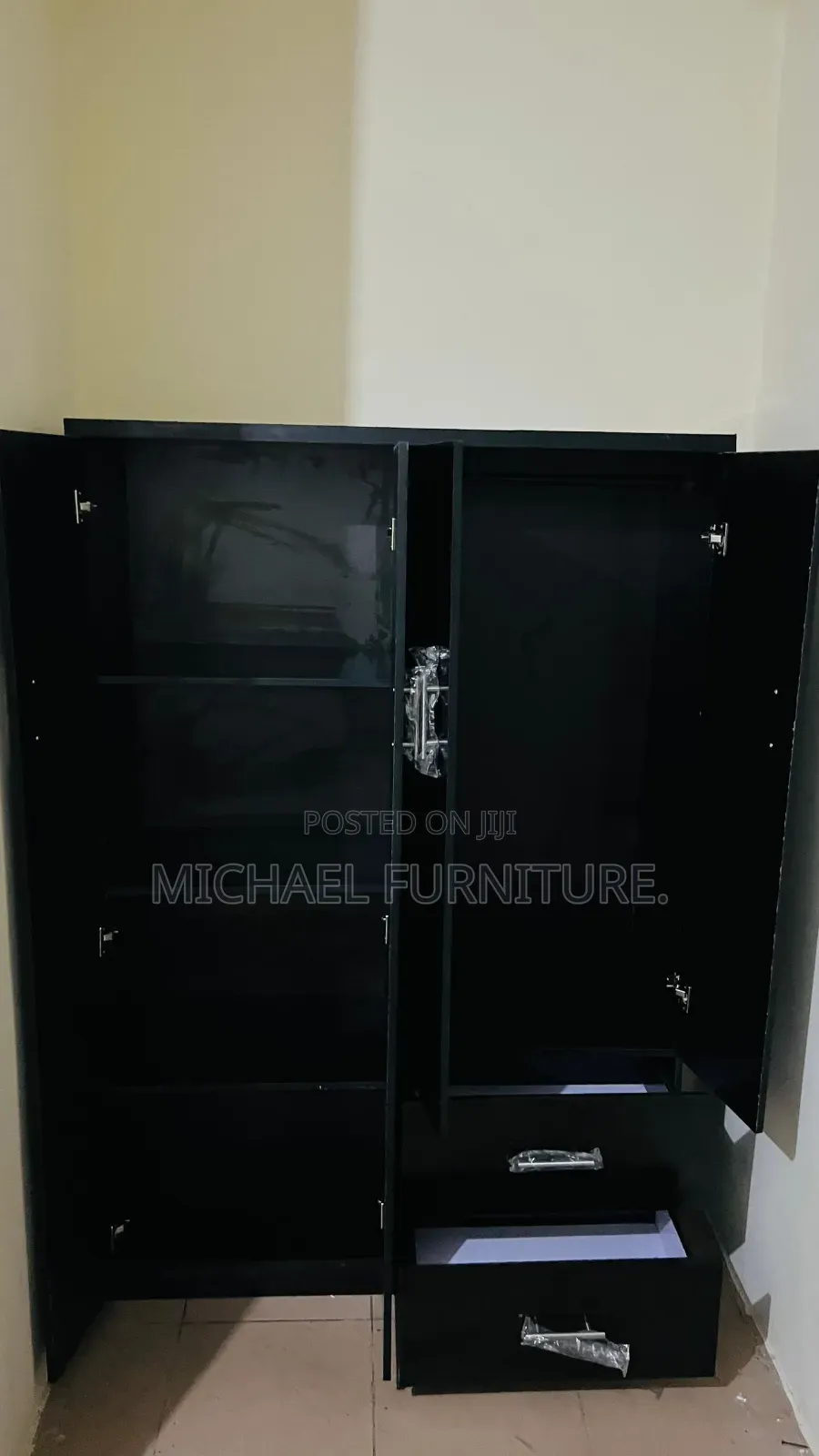 Black 4 by 6 Wardrobe