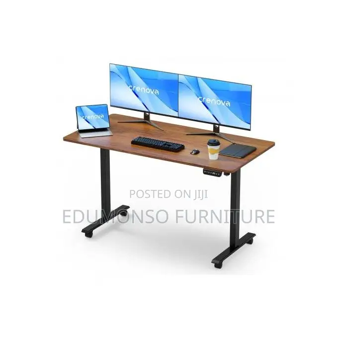 New Modern Electric Adjustable Standing Desk( Brown Top)