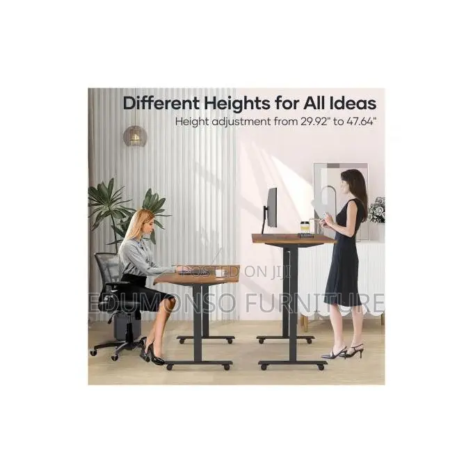 New Modern Electric Adjustable Standing Desk( Brown Top)