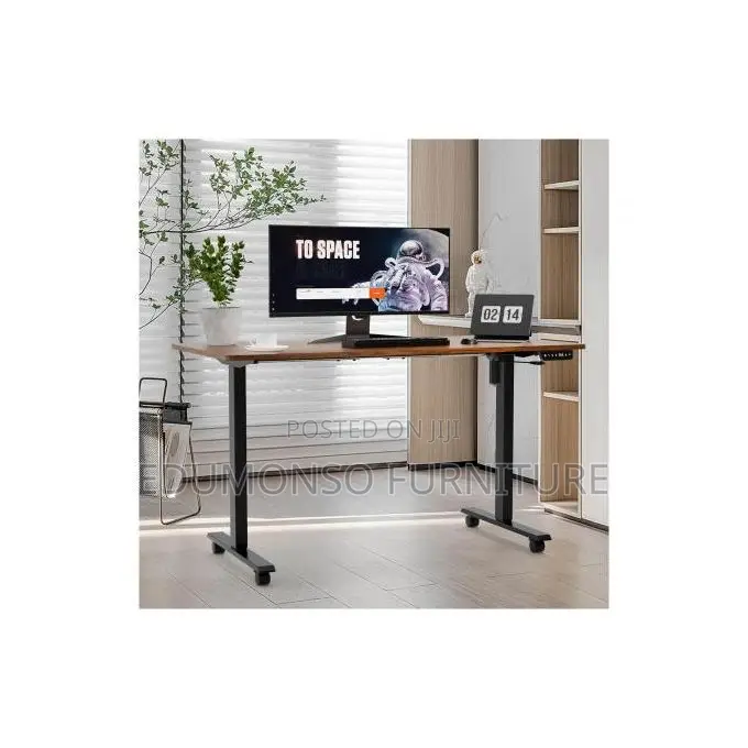 New Modern Electric Adjustable Standing Desk( Brown Top)
