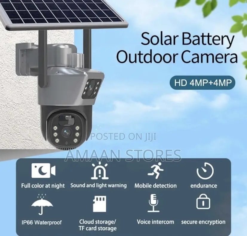 4g Wireless Solar Camera With Memory Sim Card Slots