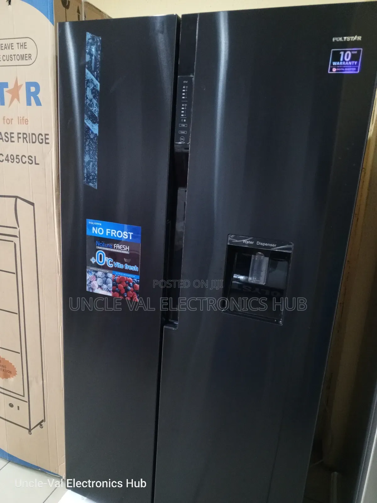 Polystar Inverter Side by Side Fridge With Dispenser