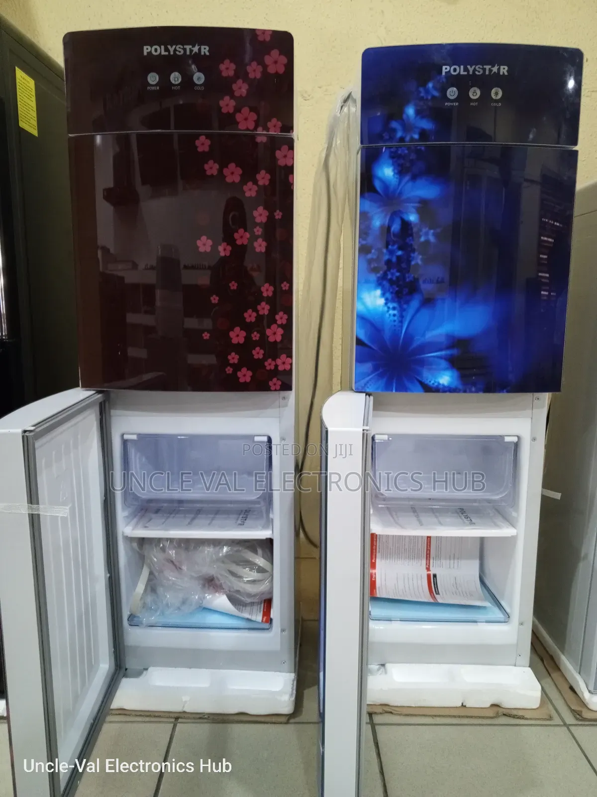 Polystar Water Dispenser With Freezer (Glass Colored)