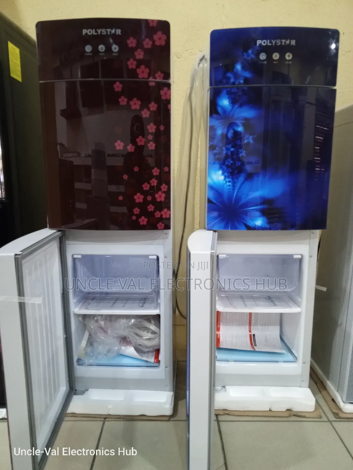 Polystar Water Dispenser With Freezer (Glass Colored)