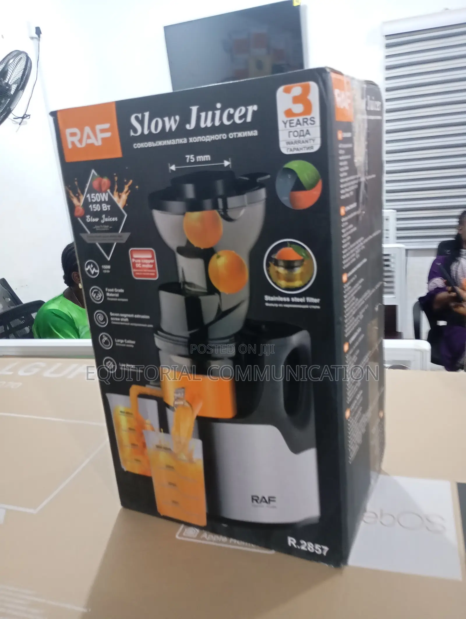 Raf Slow Juicer 150w - Masticating Juicer With Low Noise
