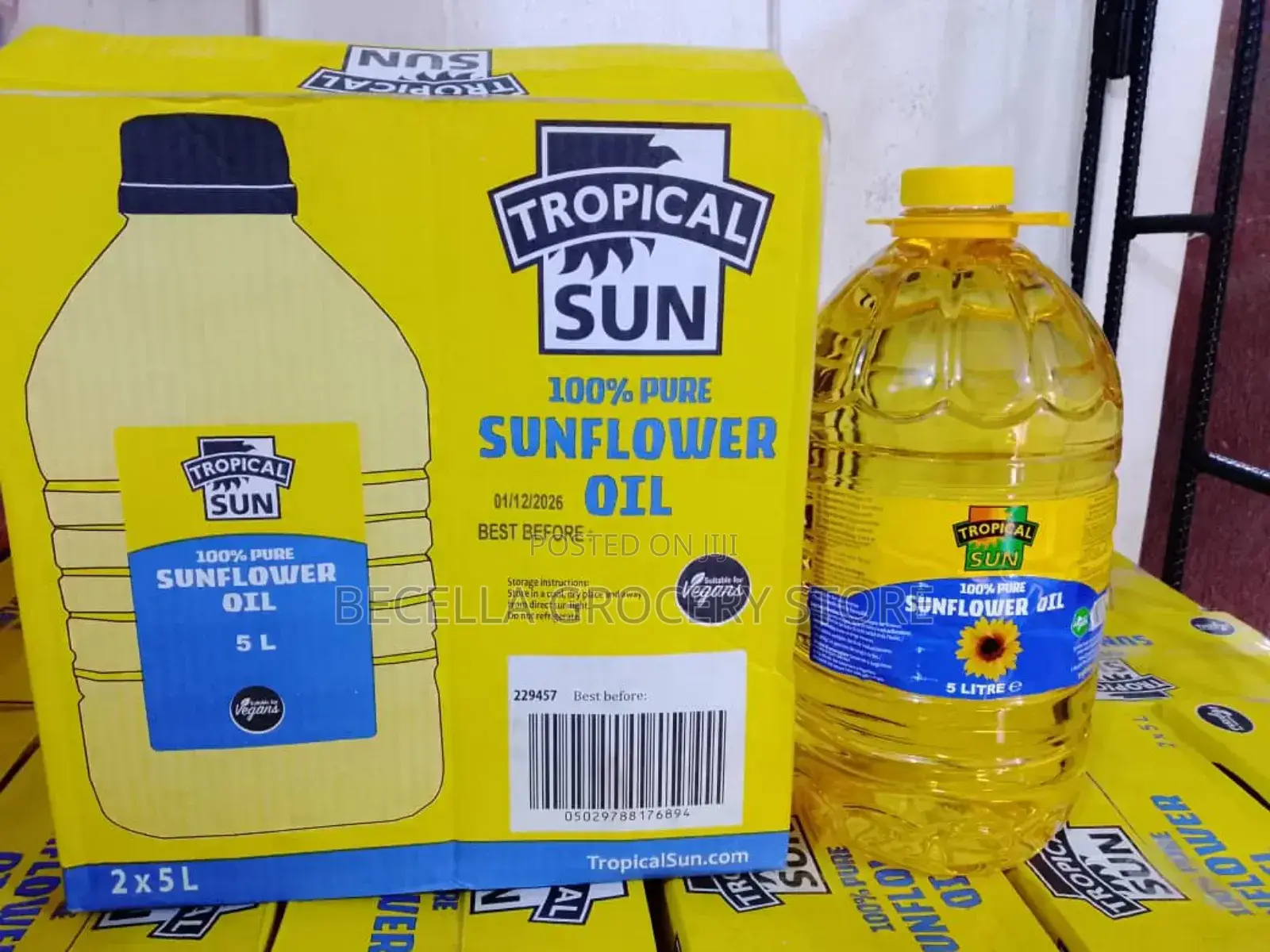 Tropical Sun Sunflower Oil 5litres ×4(Carton)