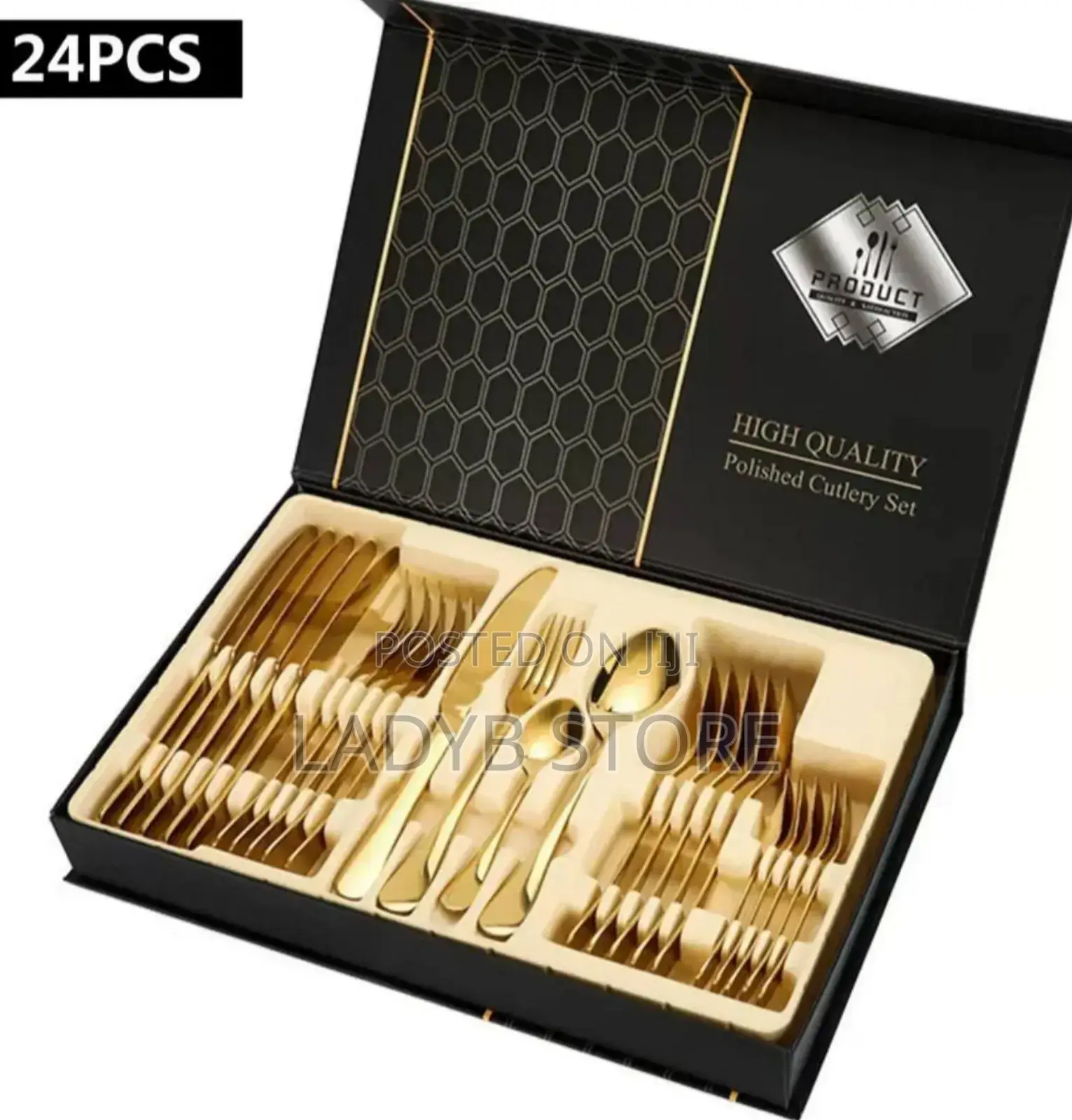 24pcs Stainless Steel Tableware