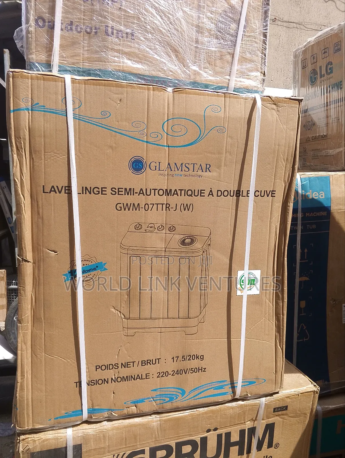 Glamstar Twin Tub Washing Machine 7kg, Low Power Consumption