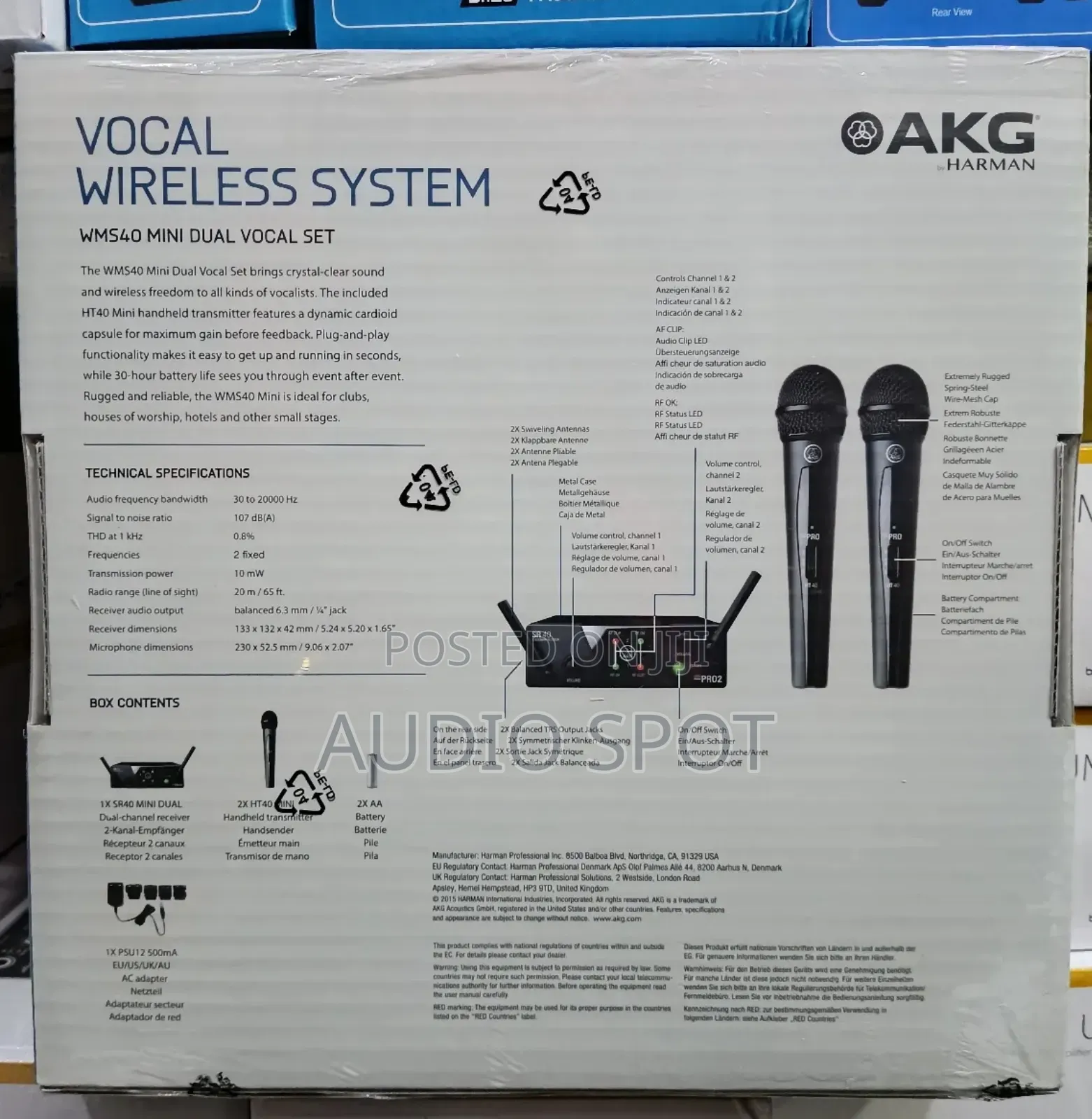 Akg Wms-40 Vocal Wireless System Mini Dual Vocal Set