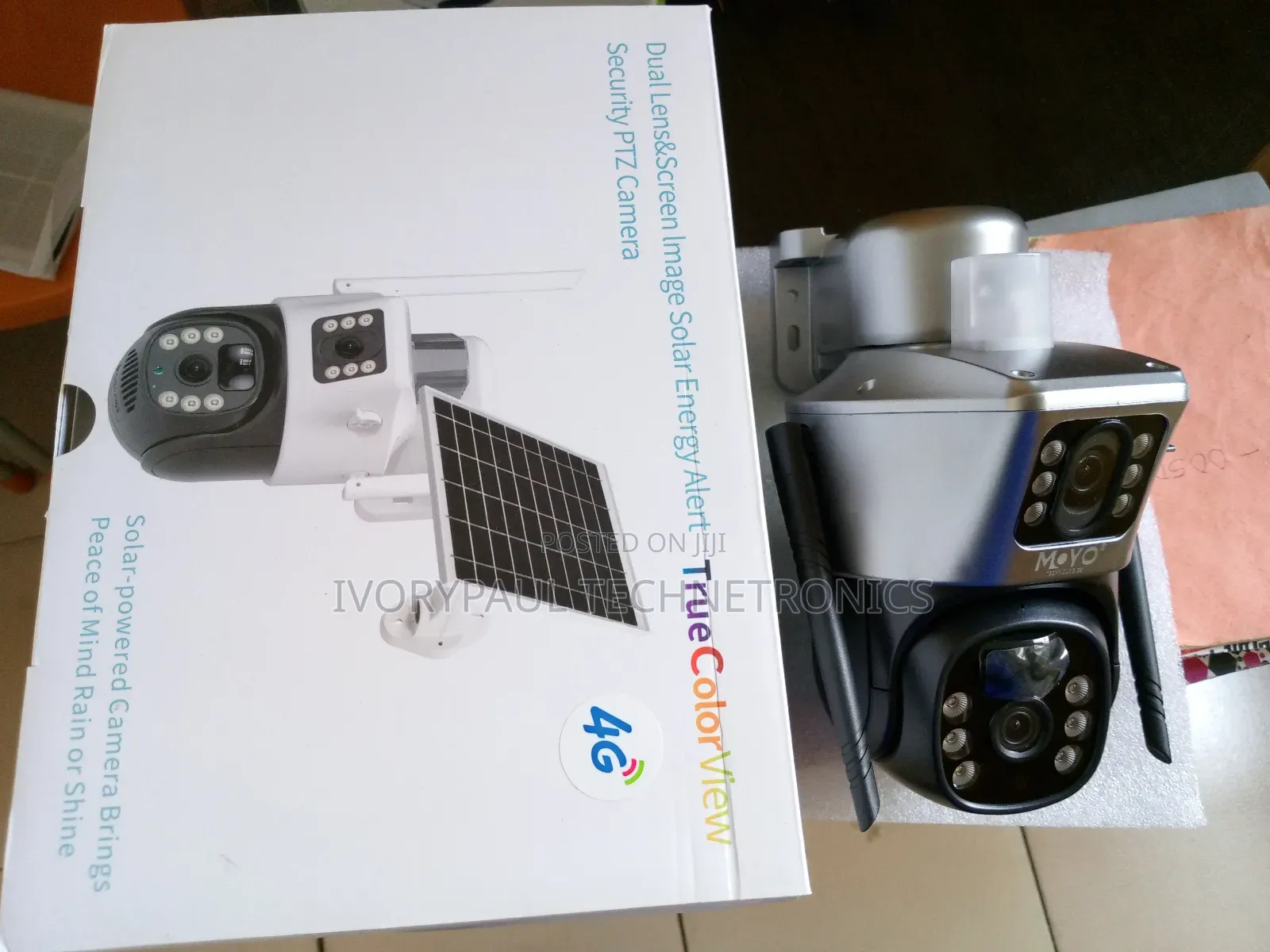 Double Lens Solar Powered CCTV Camera