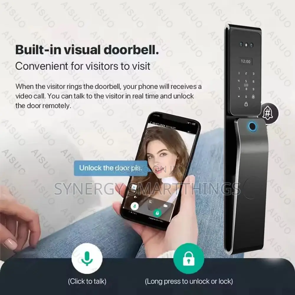 New Quality Tuya Wi-fi Smart Door Lock 3d Video Intercom