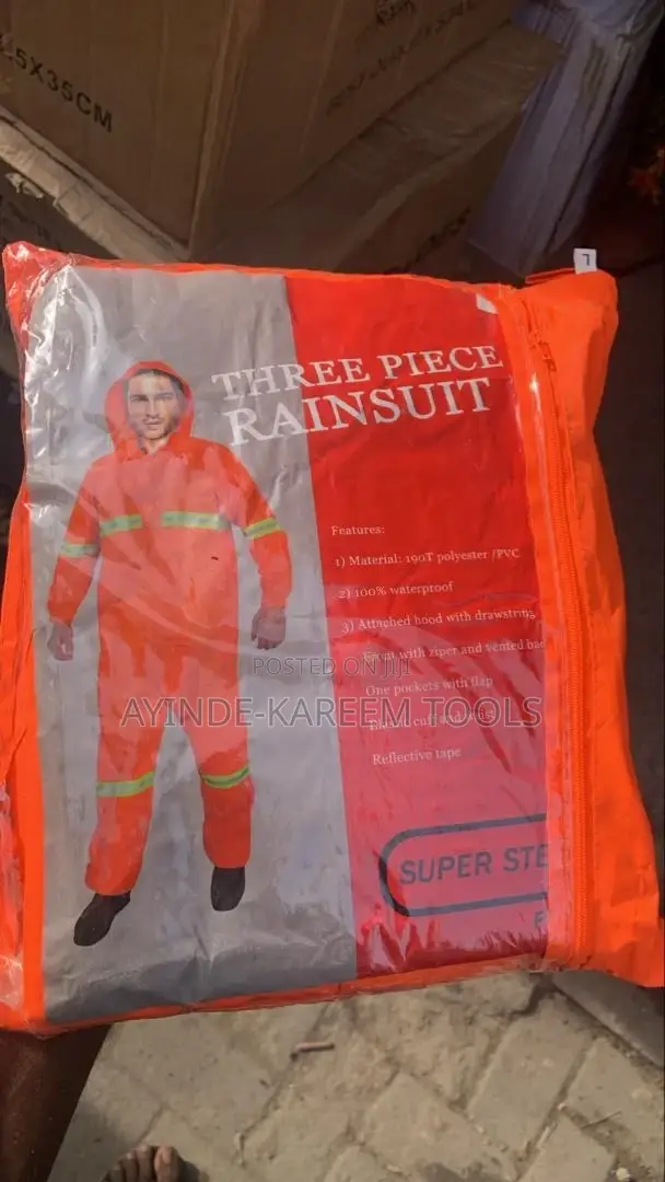 3pcs Rainsuit With Reflective