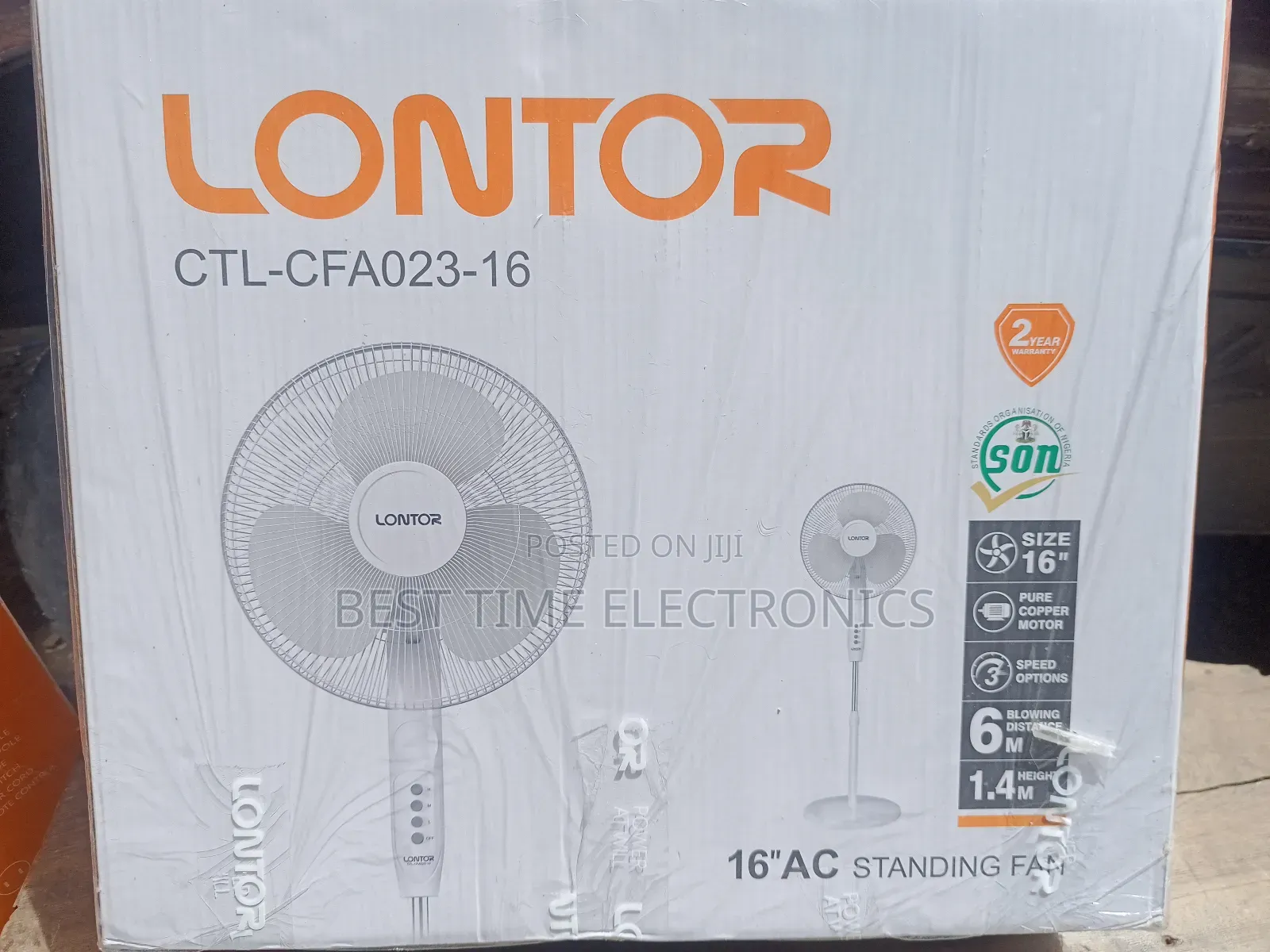 16" Lontor Electrical Stand Fan