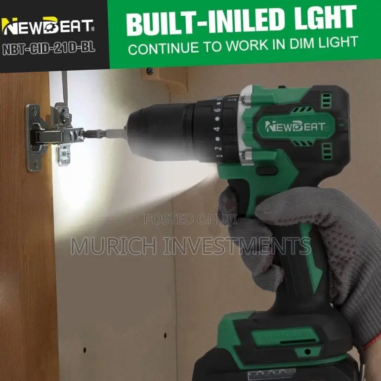 Newbeat 21v Brushless Impact Drill 60nm Torque Dual Battery