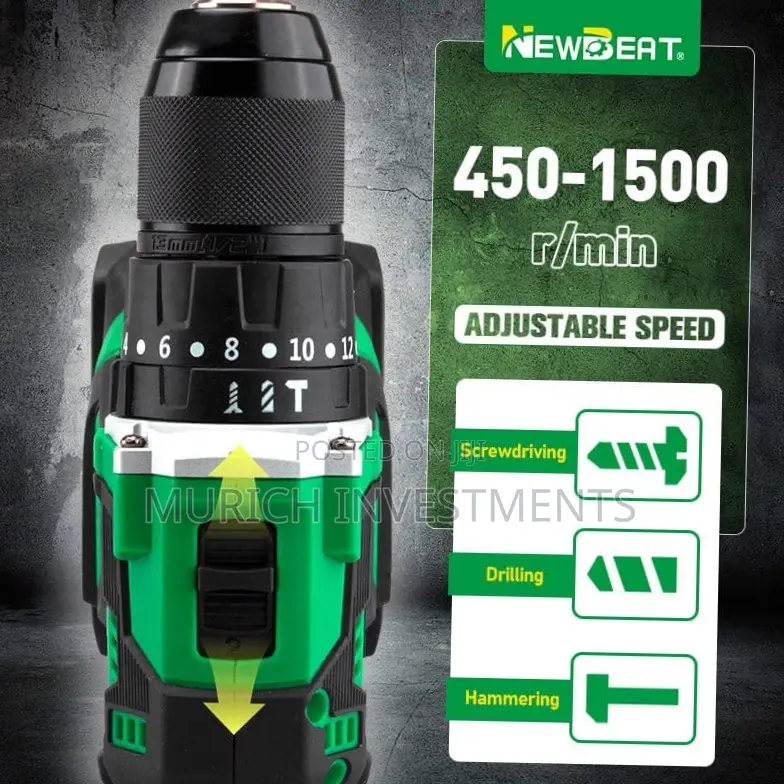 Newbeat 21v Brushless Impact Drill 60nm Torque Dual Battery