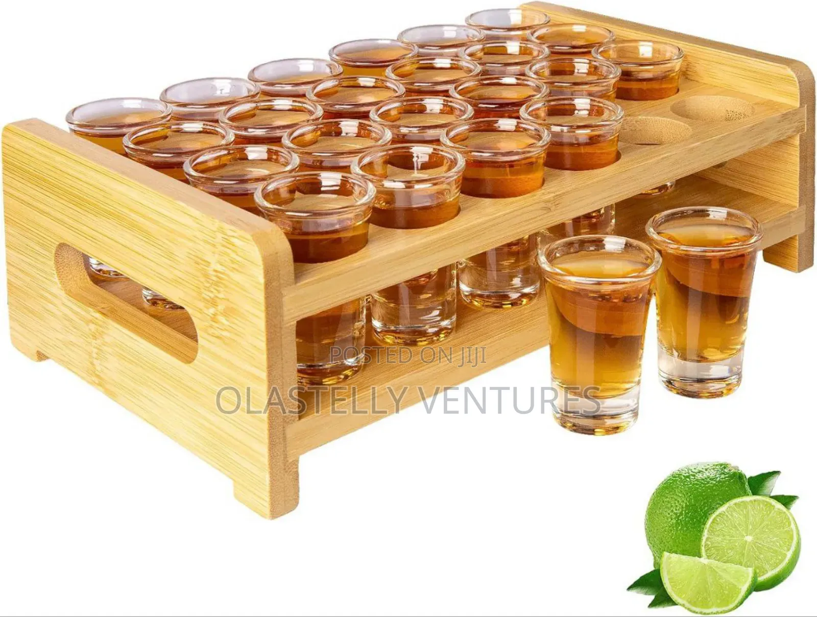 24pcs Shot Glass With Rack Perfect Bar, Club Cocktail Or