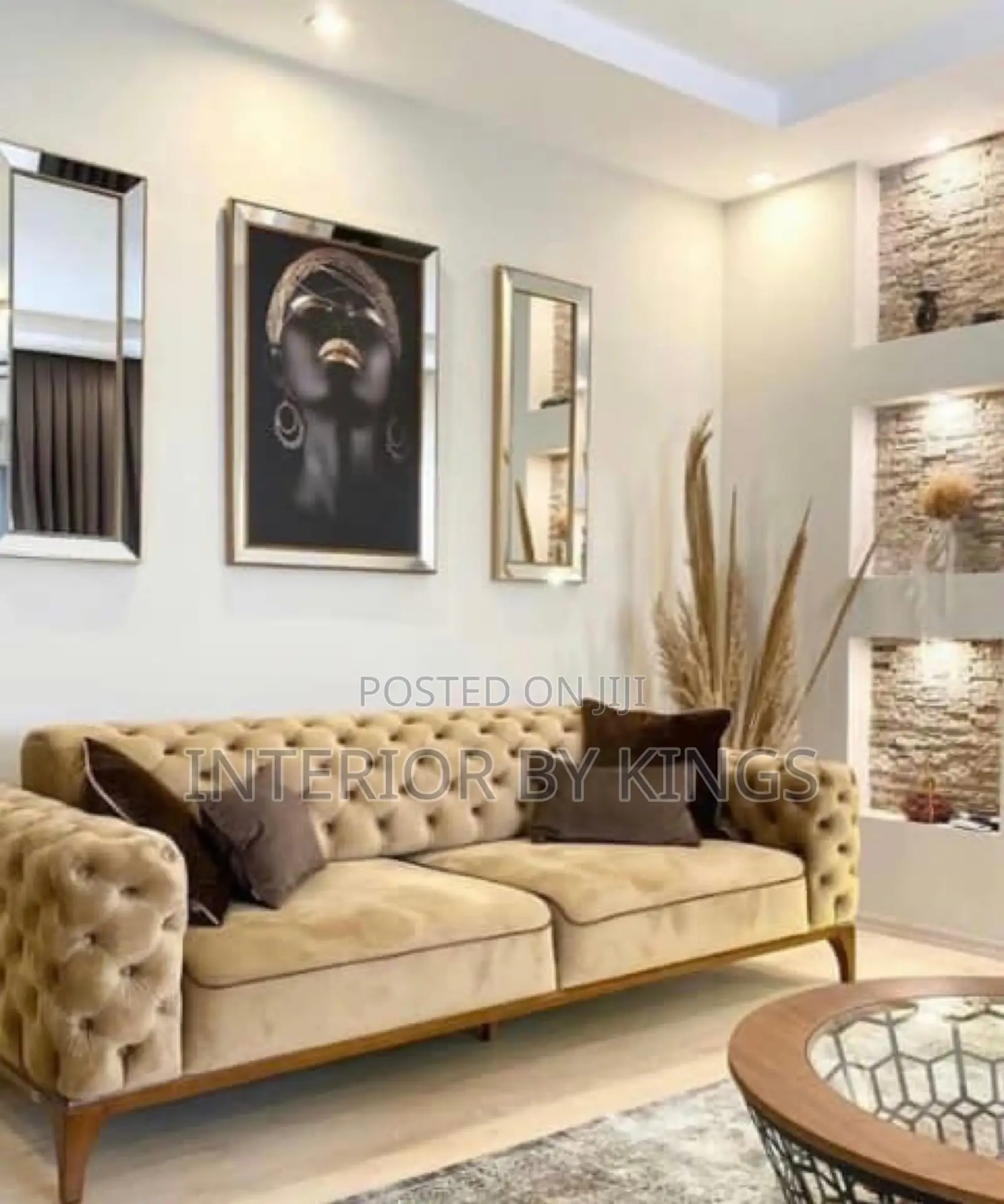 3seater Fabric Sofa Can Be Made in Colors of Your Choice