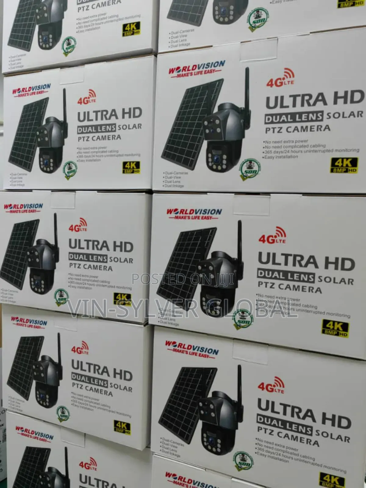 Solar Powered CCTV Dual Lens Camera With Auto Tracking
