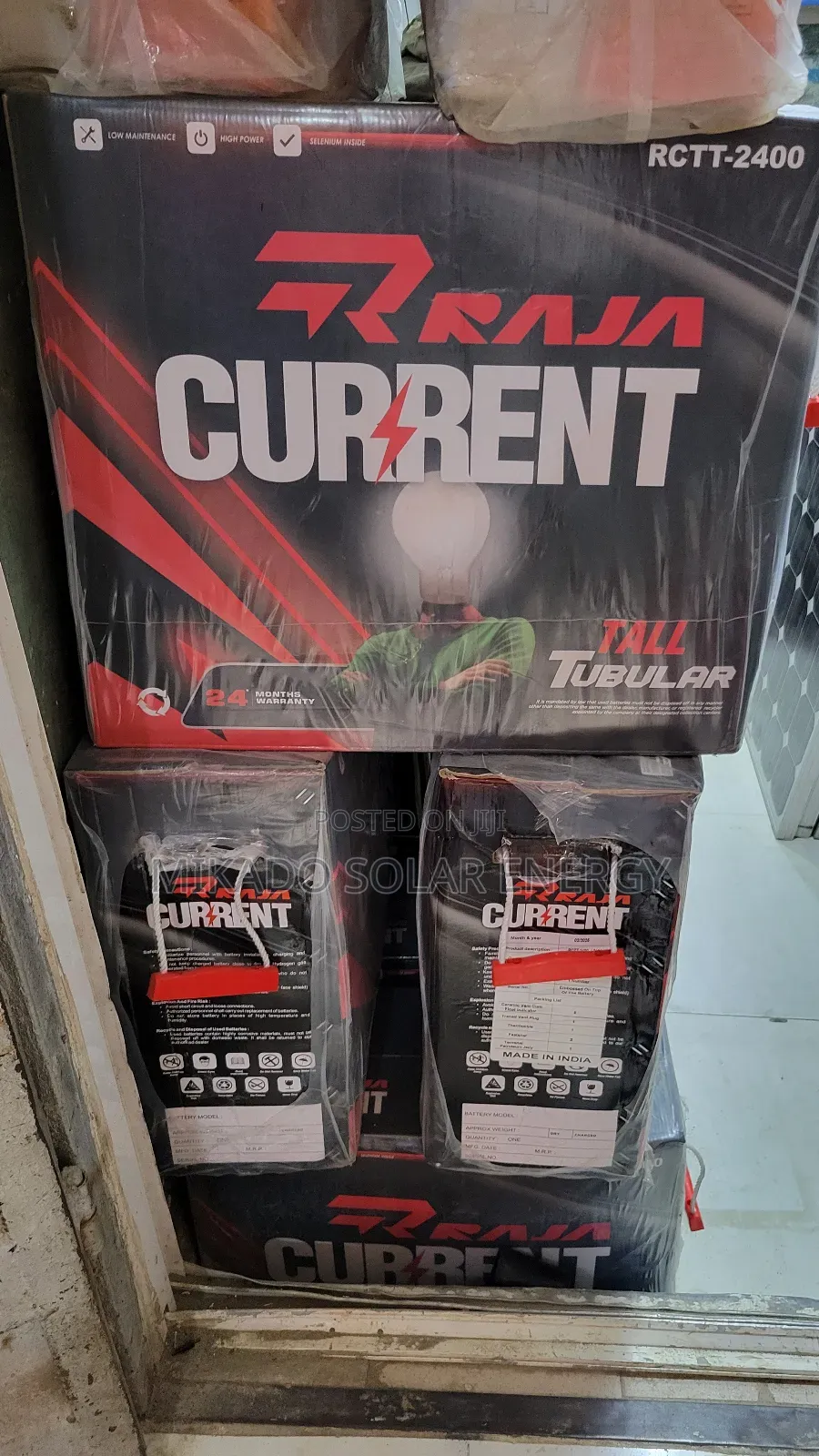240ah 12v Raja Current Tall Tubular Battery