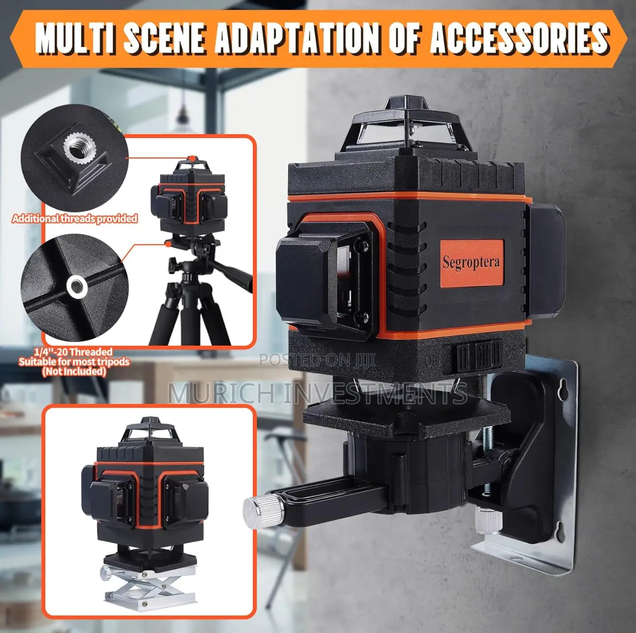 16lines 4d Green Laser Level Self-Leveling With 1.5m Tripod