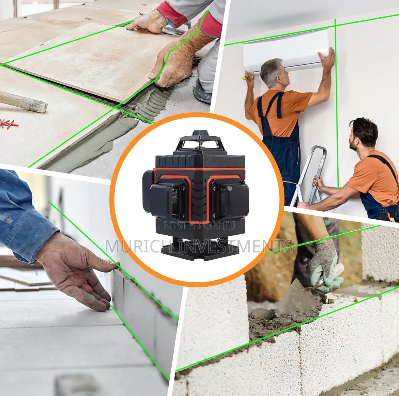 16lines 4d Green Laser Level Self-Leveling With 1.5m Tripod
