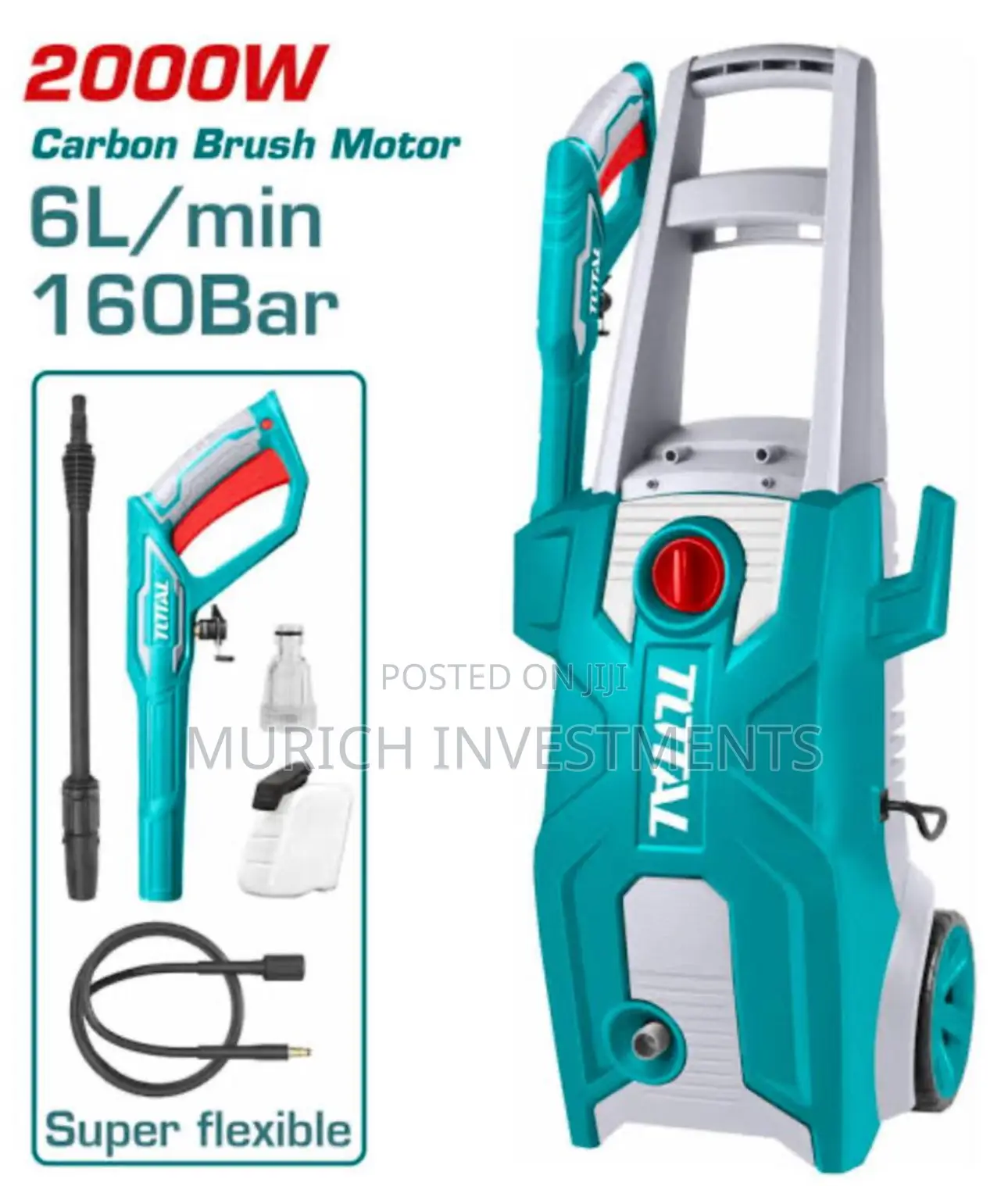 Total High Pressure Washer – 2000w / 160bar