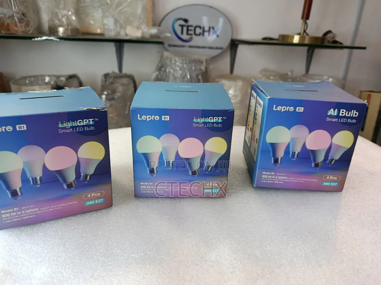 Lepro B1 Ai Smart Bulb, E27 Wifi Bulb, Music Sync 4 Packs