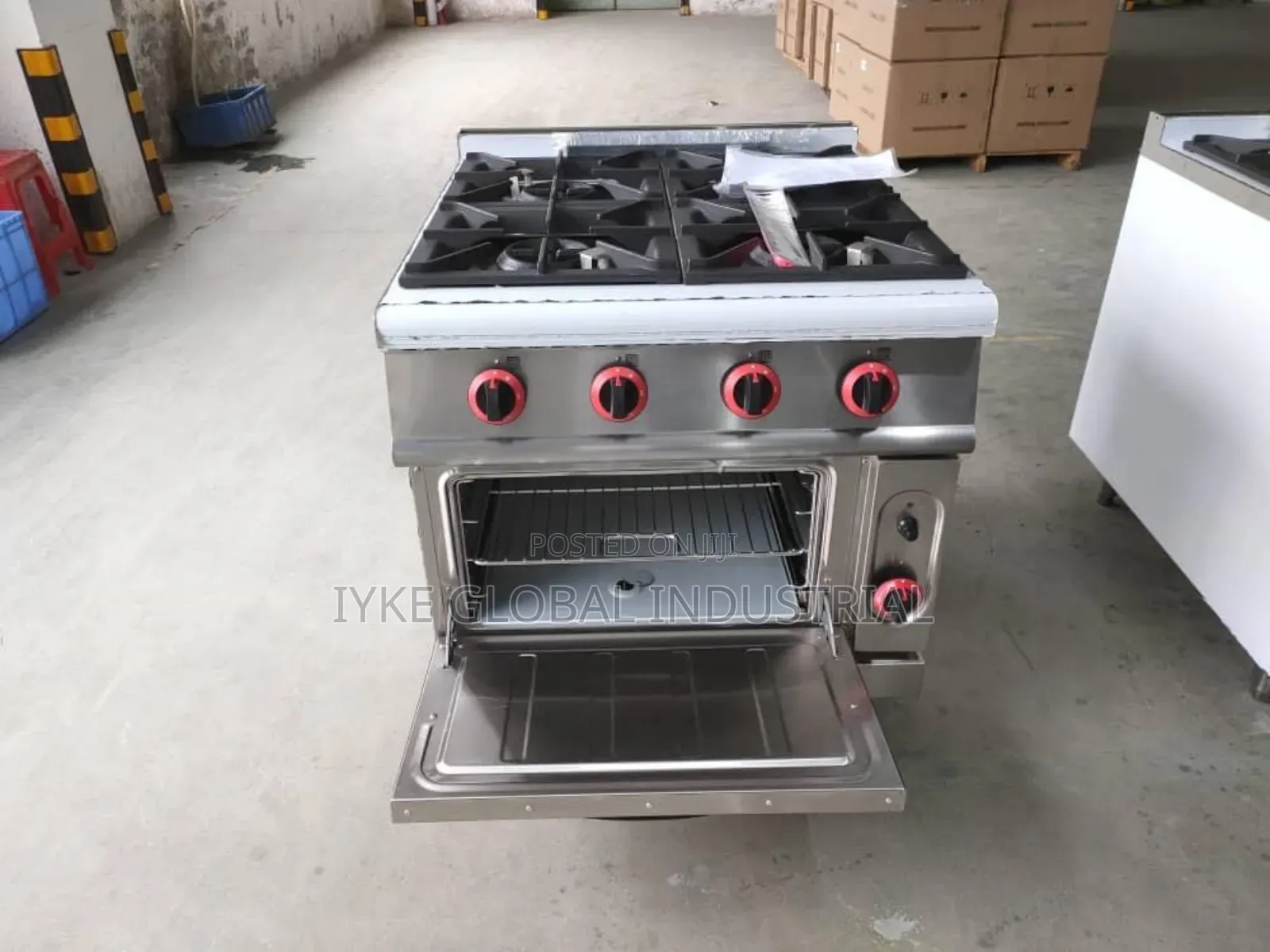 4 Burner Industrial Gas Cooker With Oven