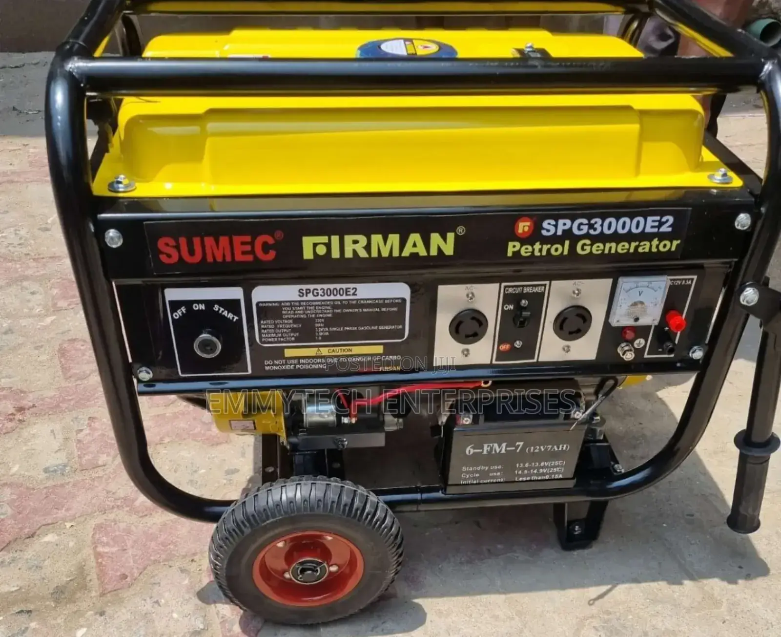 3.5kva Sumec Firman Petrol Generator 100%Copper Coil