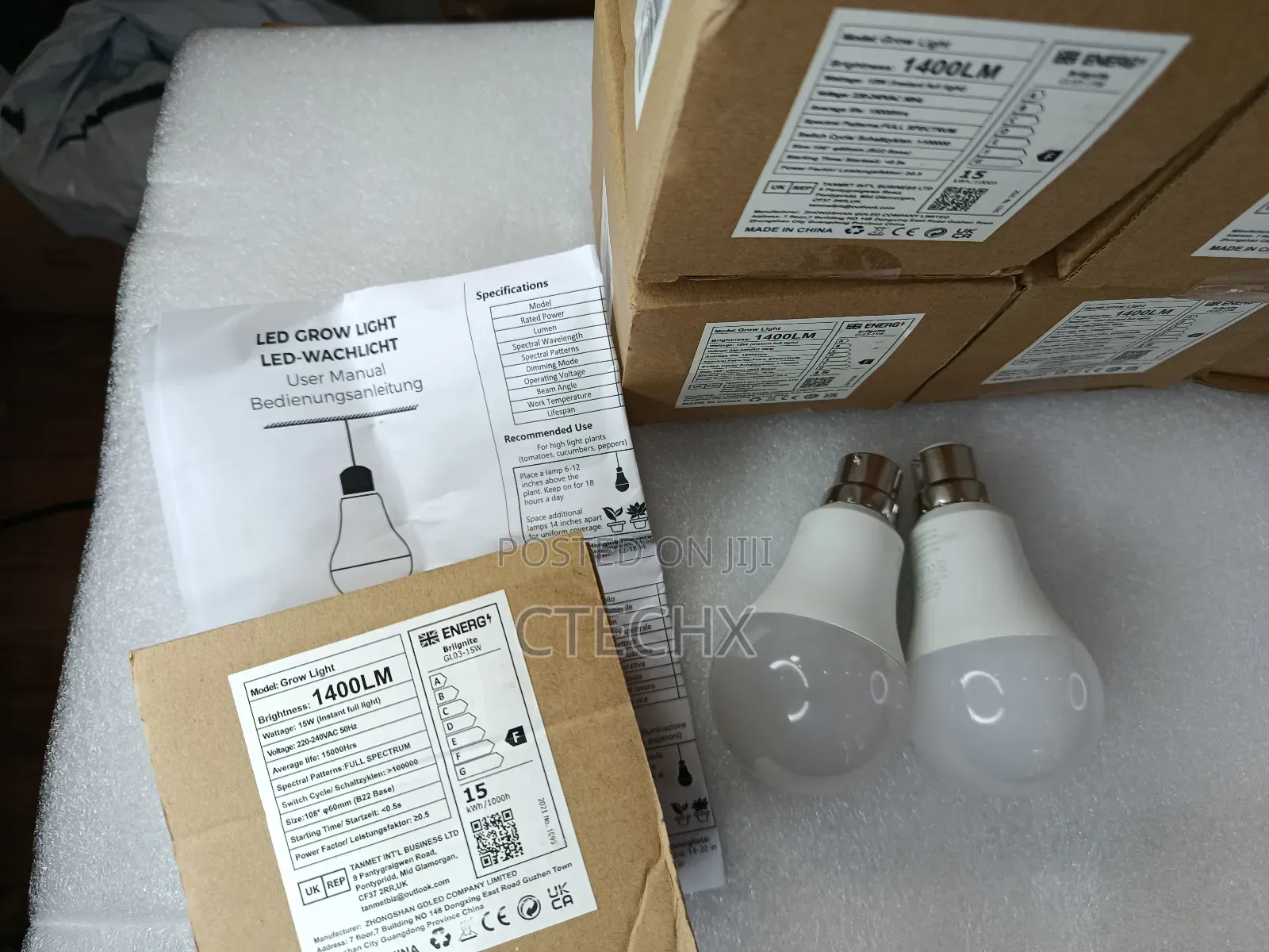 Led Grow Light for Indoor Plants. Full Spectrum.A19. 2pack