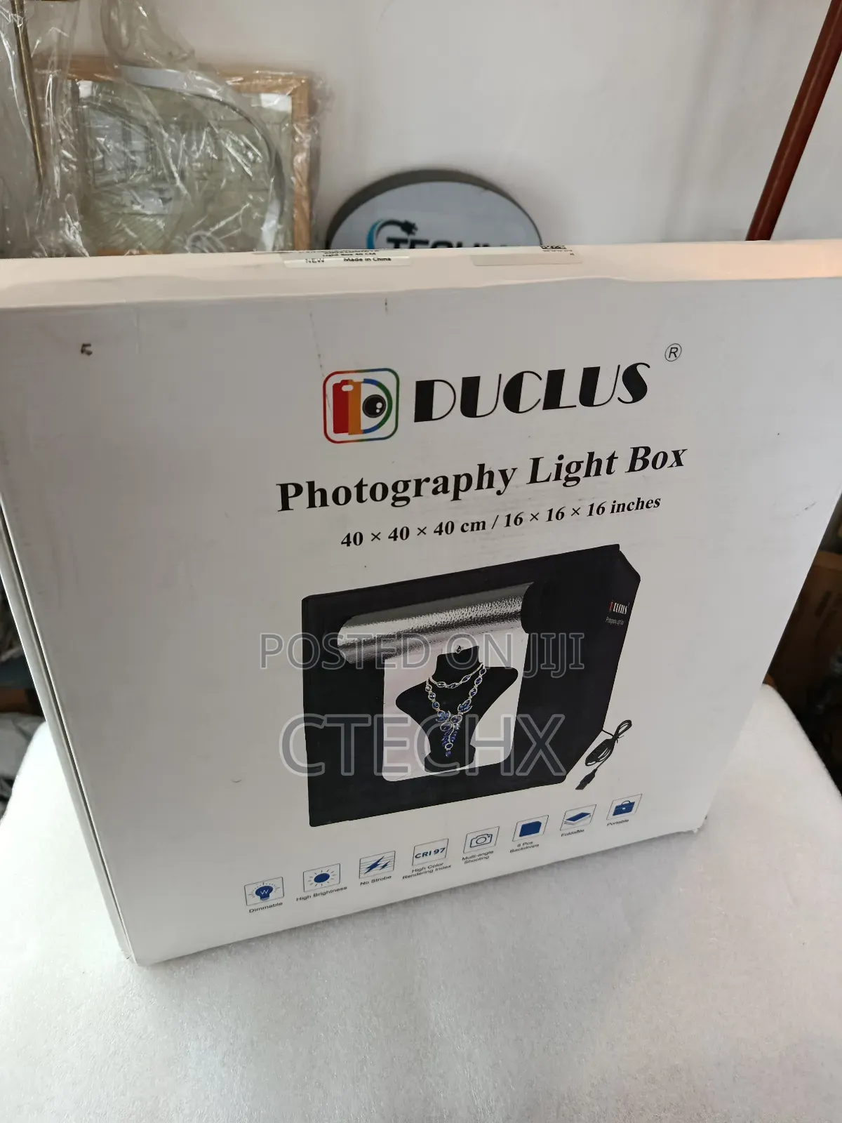 Duclus 30cm / 12" X 12'', Portable Photo Booth Light Box