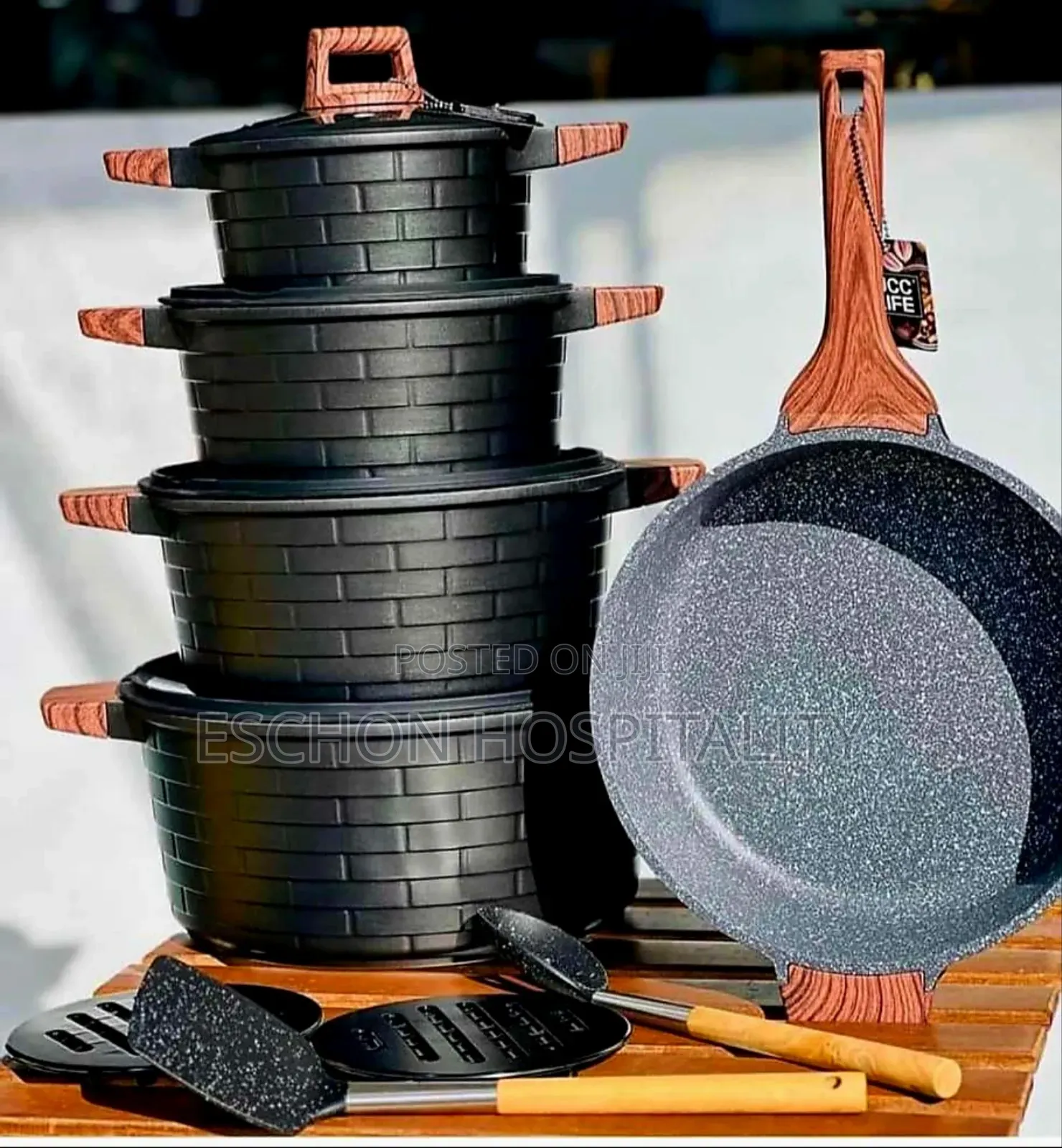Premium Granite Cookware Pot Set