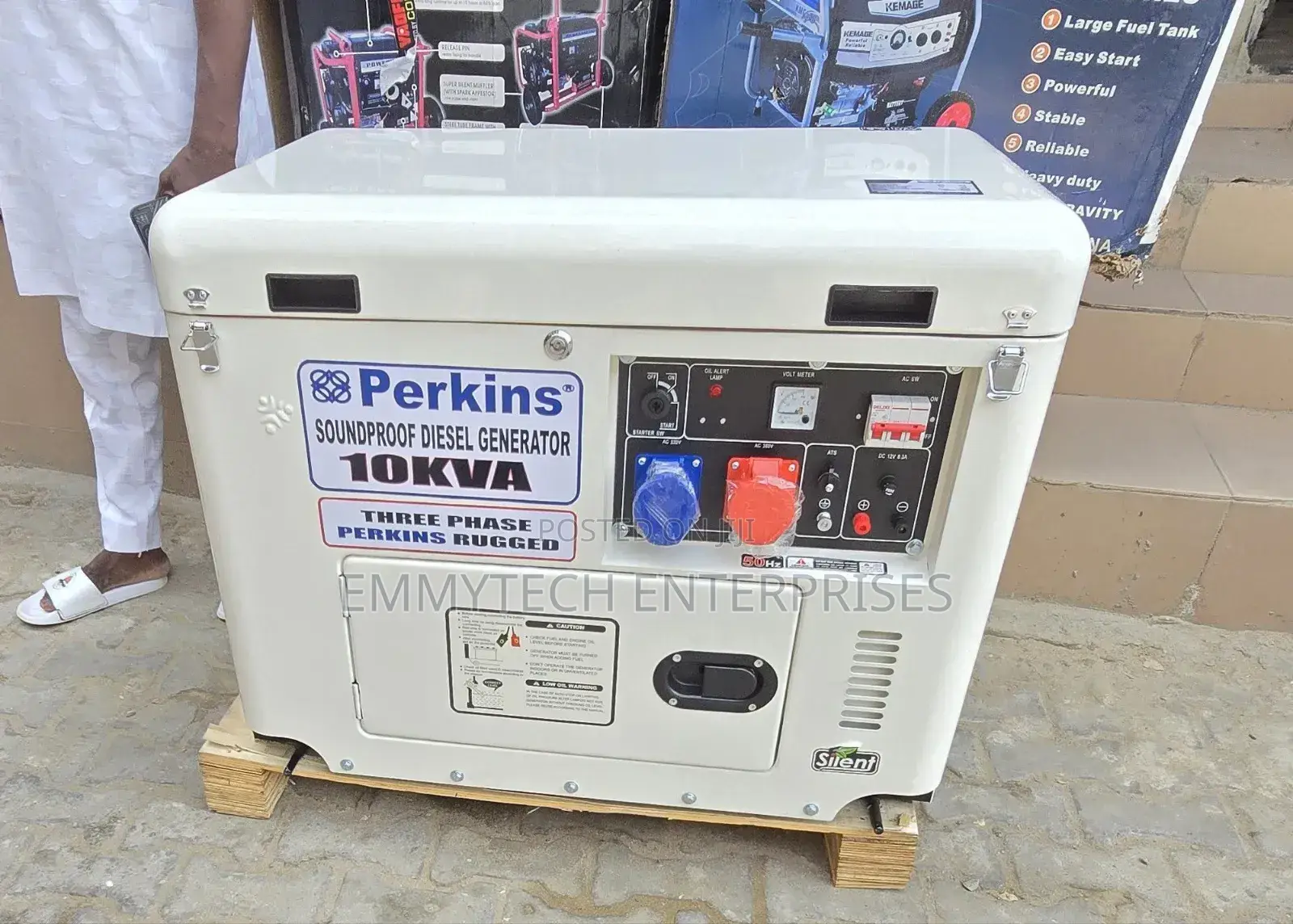 Perkins 3phase Diesel Soundproof Gen 1year Wty