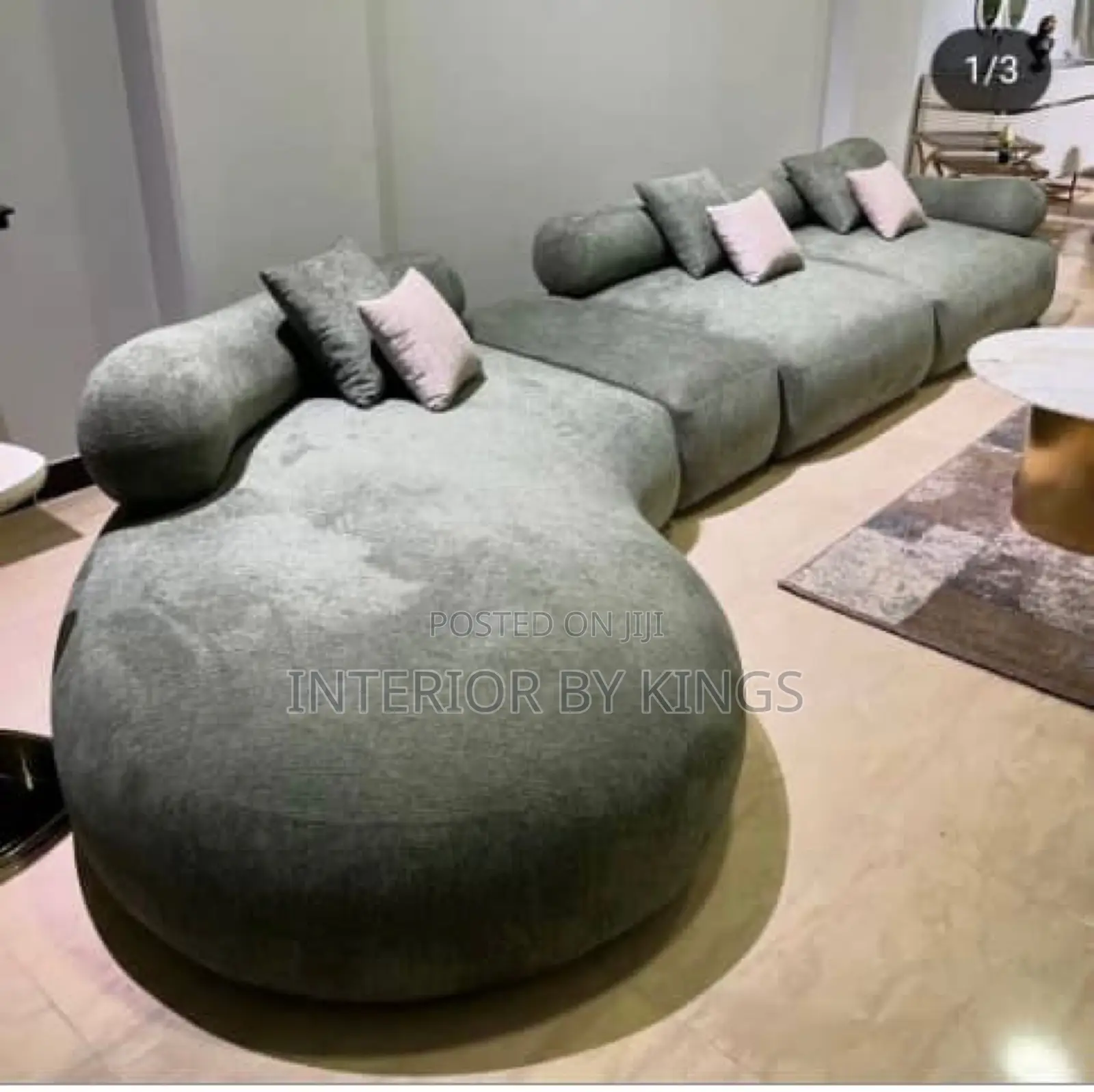 6seater Fabric Sofa Can Be Made in Colors Minimalist Design