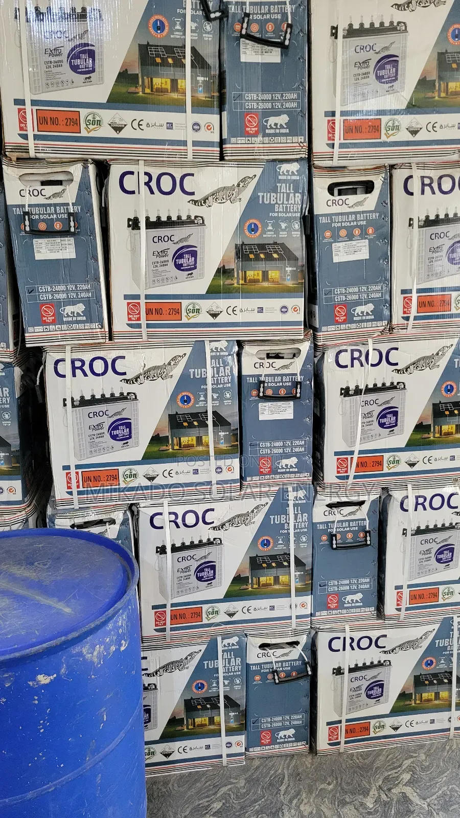 240ah 12v Croc Tall Tubular Battery