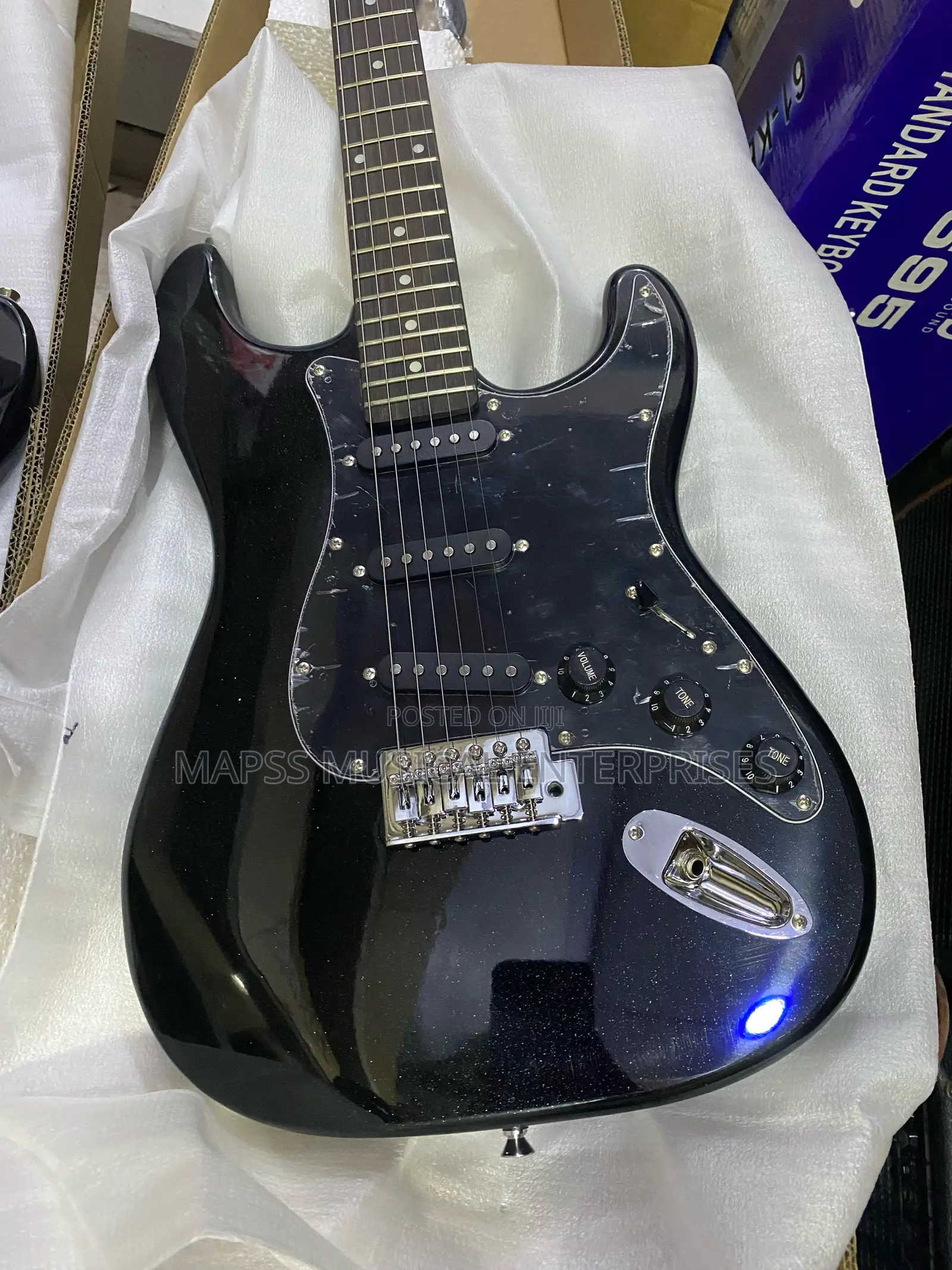 Ibanez Black Squier Stratocaster Electric Guitar