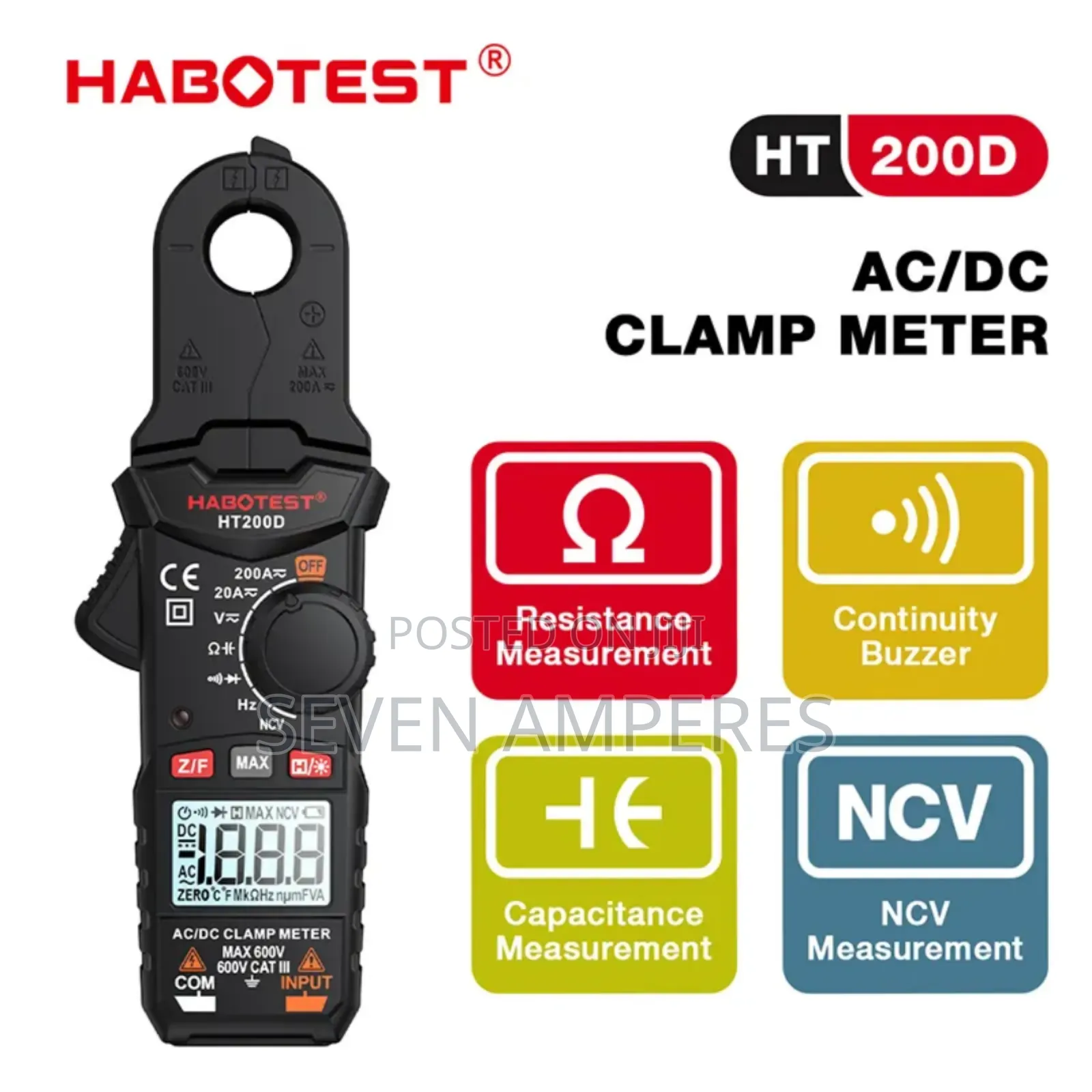 Habotest Digital Clamp Multimeter Ac/Dc