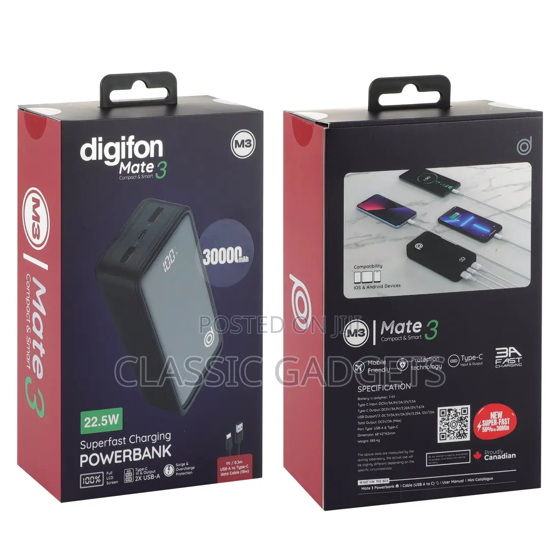Digifon Mate3 30,000mah Fast Charging 22.5w Power Bank